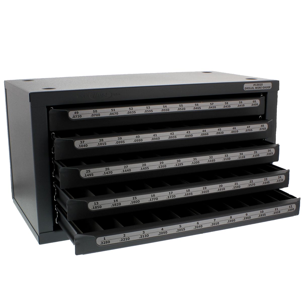 Huot 13025 No.1 to No.60 Drill Bit Dispenser Drawer