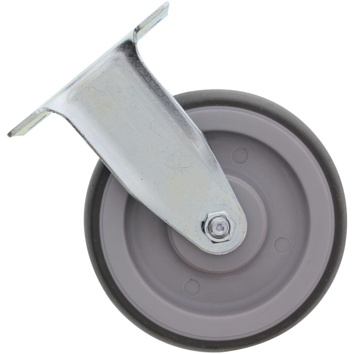 5" x 1-1/4" Rigid Medium Duty Caster Soft Rubber