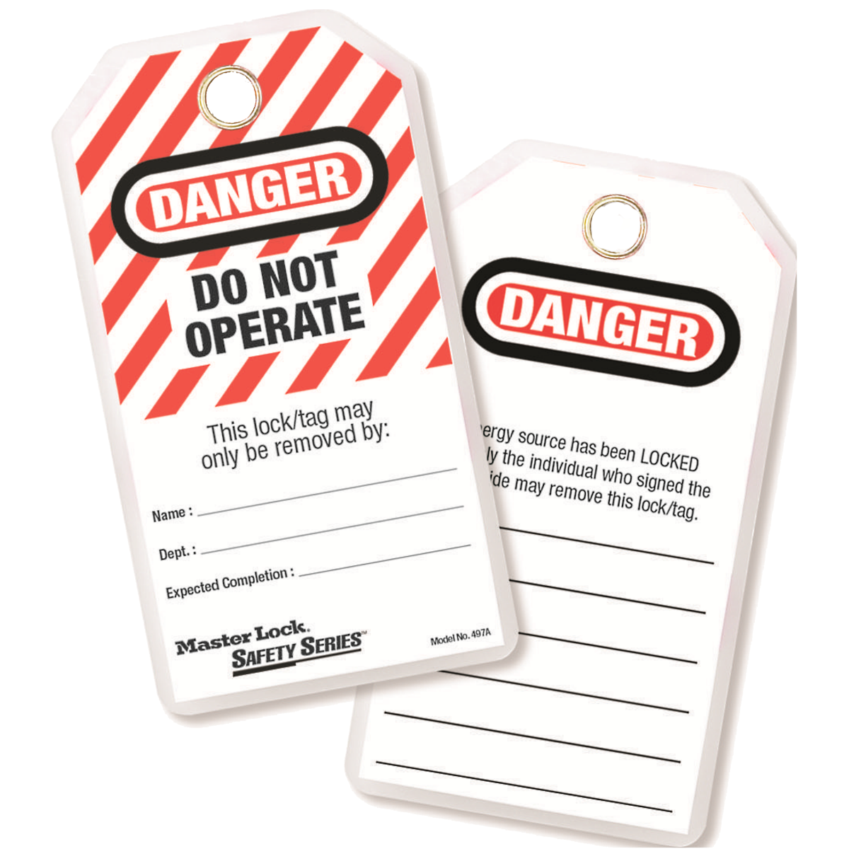 Master Lock 497A  Do Not Operate I.D. Tags, 12/BAG