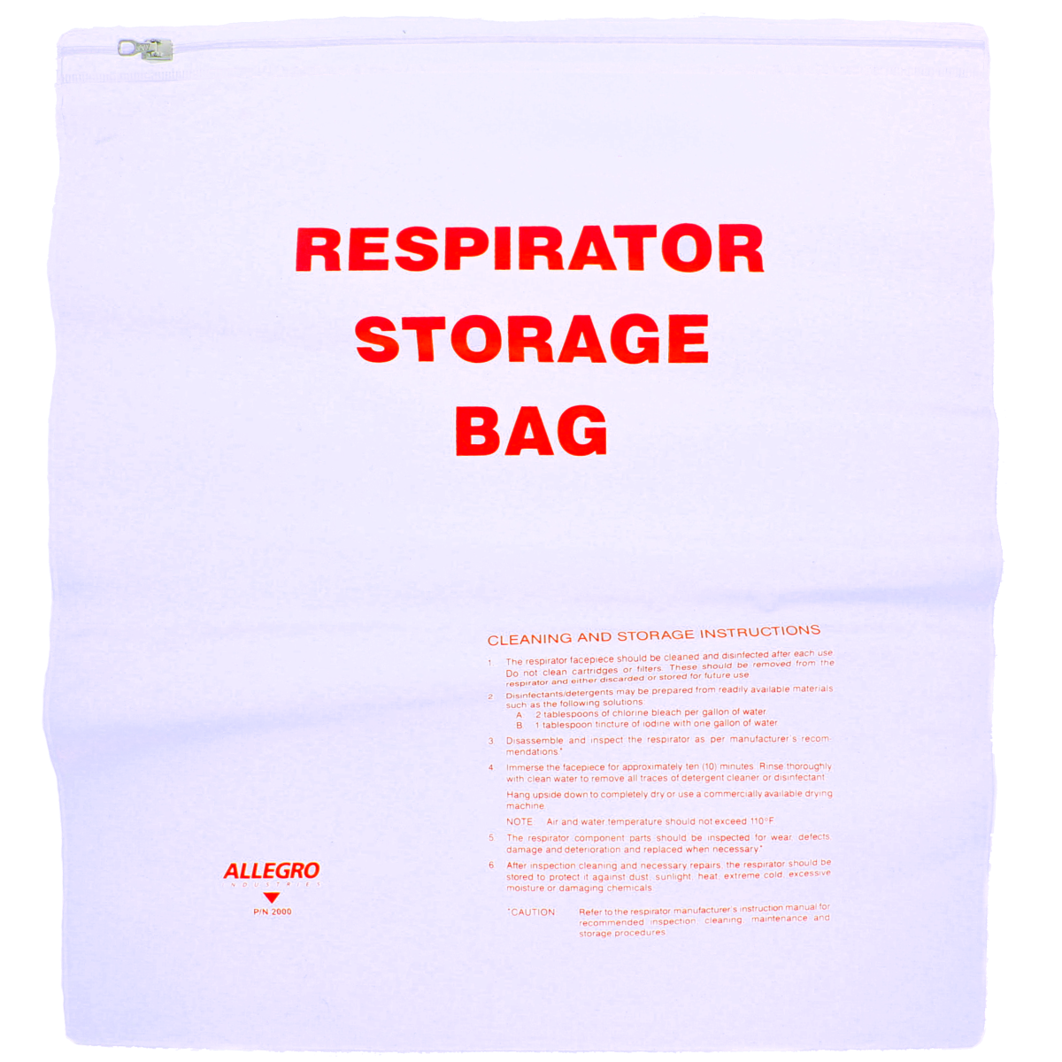 Allegro 2000 Respirator Storage Bag