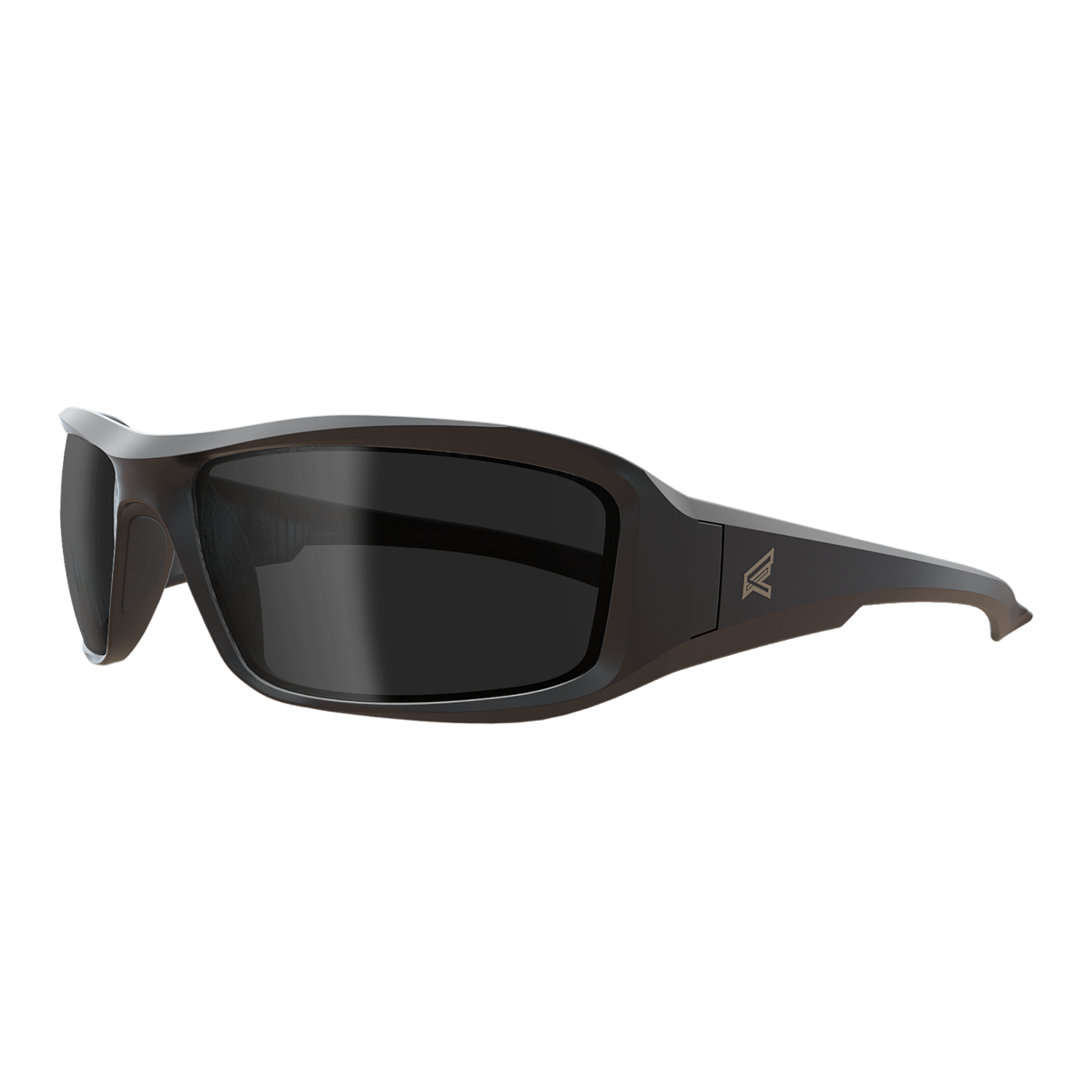 Edge Brazeau Polarized Safety Glasses — Smoke/Black