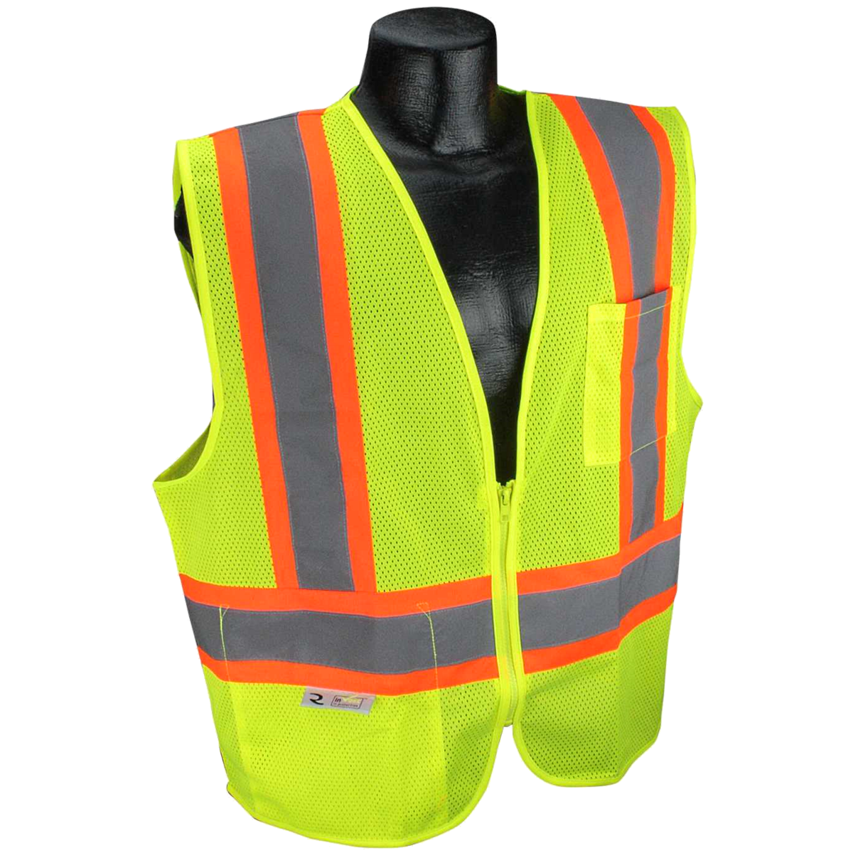 Radians® Class 2 Self-Extinguishing Green Safety Vest — Small