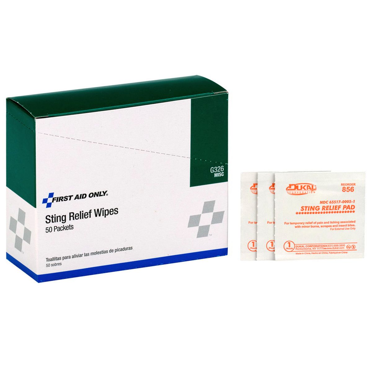Insect Sting Relief Pads, 50/Box