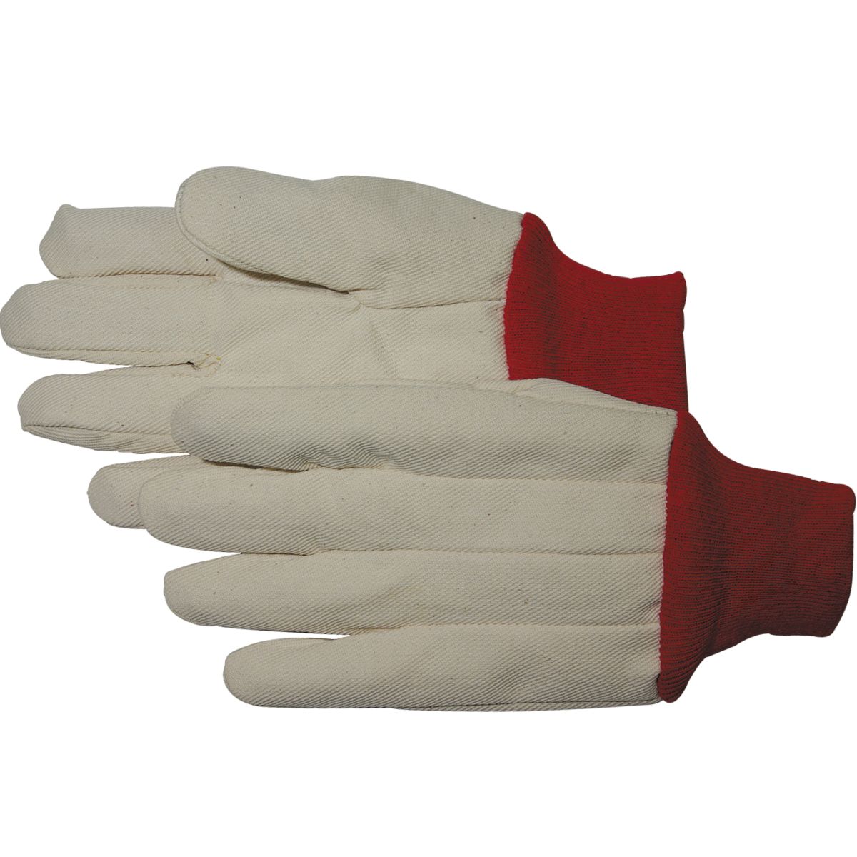 White Canvas Gloves - Large