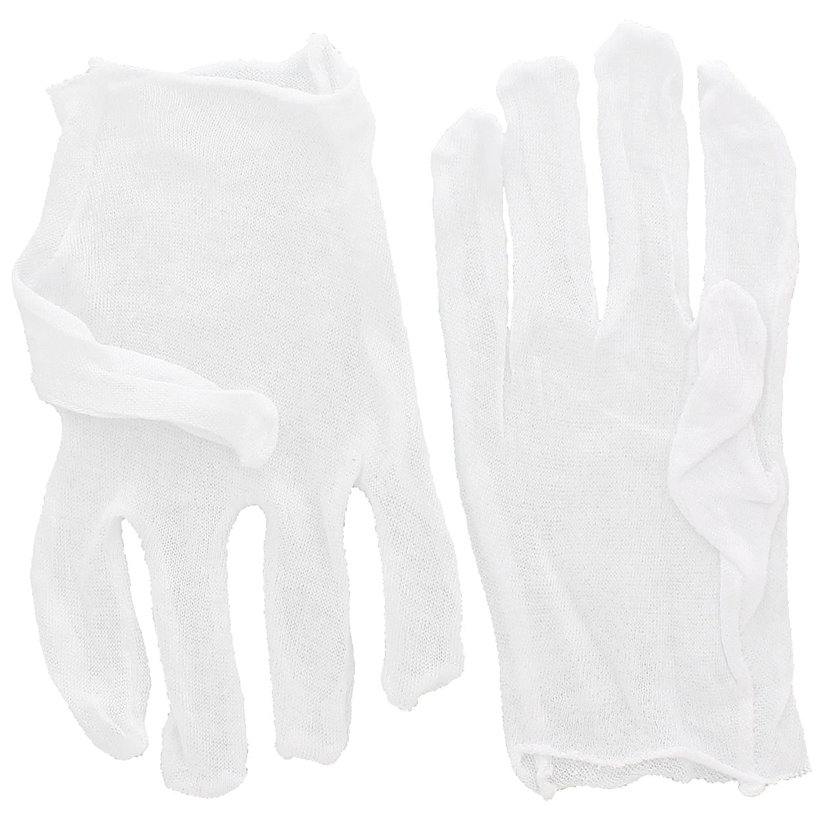 White Cotton Inspector Gloves - Large, 1 Dozen