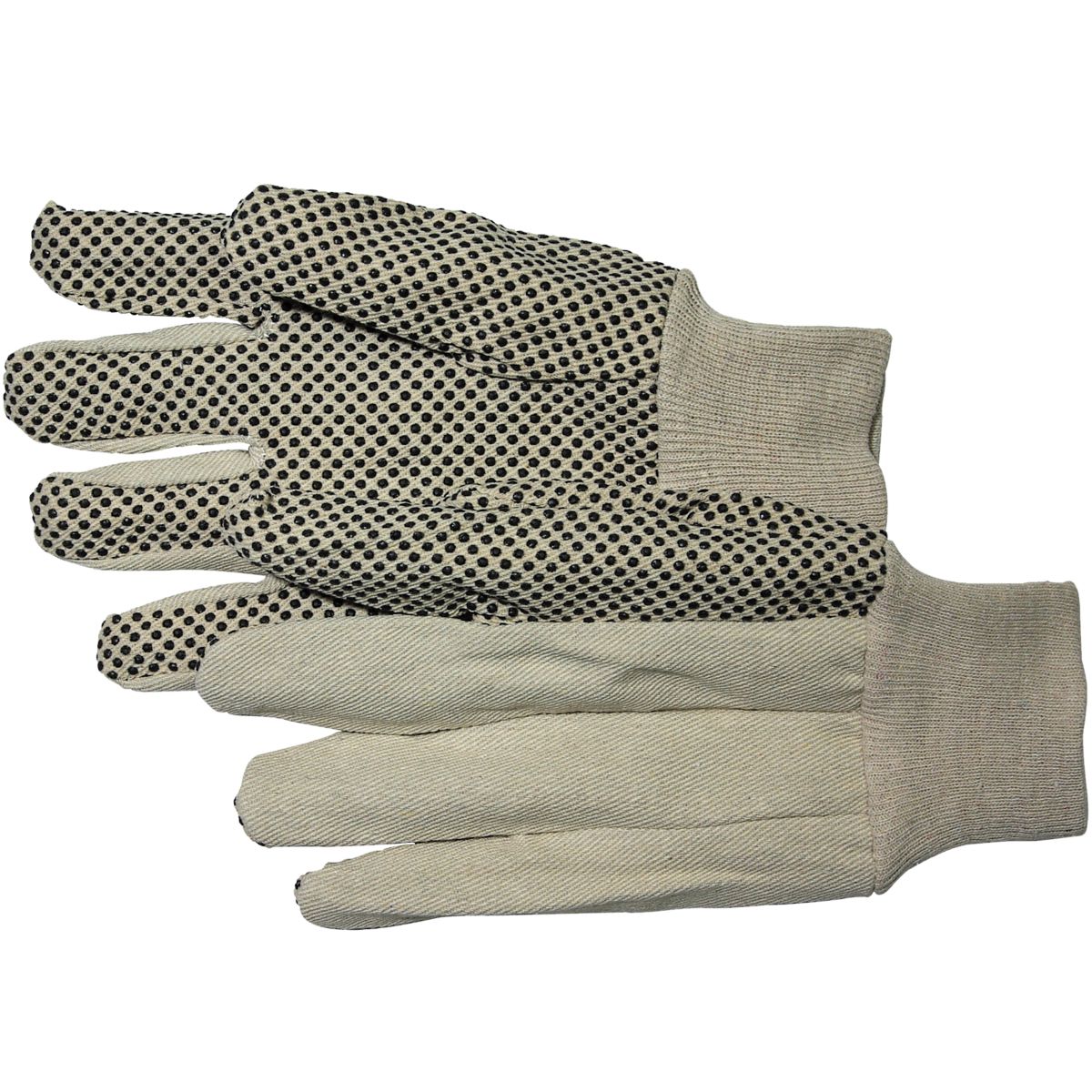 PVC Dotted Cotton Gloves — Large