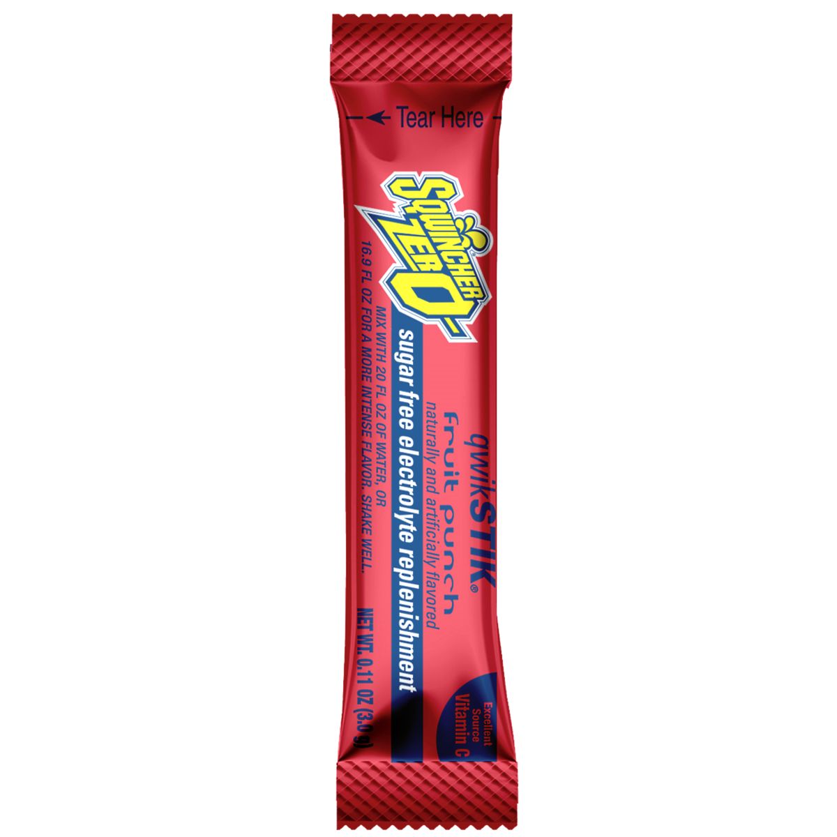 Sqwincher® Qwik Stik® ZERO Fruit Punch 20 oz. Yield 50/PK