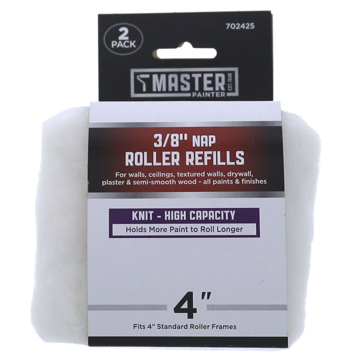 Paint Roller Cover — 2/Pkg For 4" roller