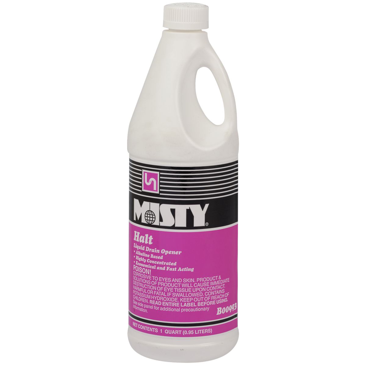 Misty® Halt Drain Opener — 1 quart Plastic Bottle