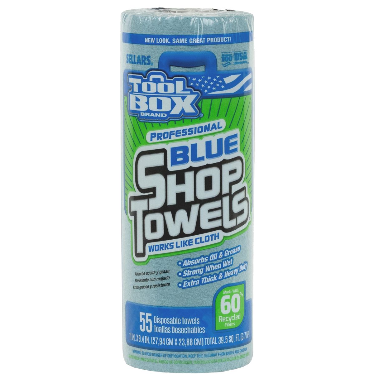 Sellars® Toolbox® Blue Shop Towels 55/Roll