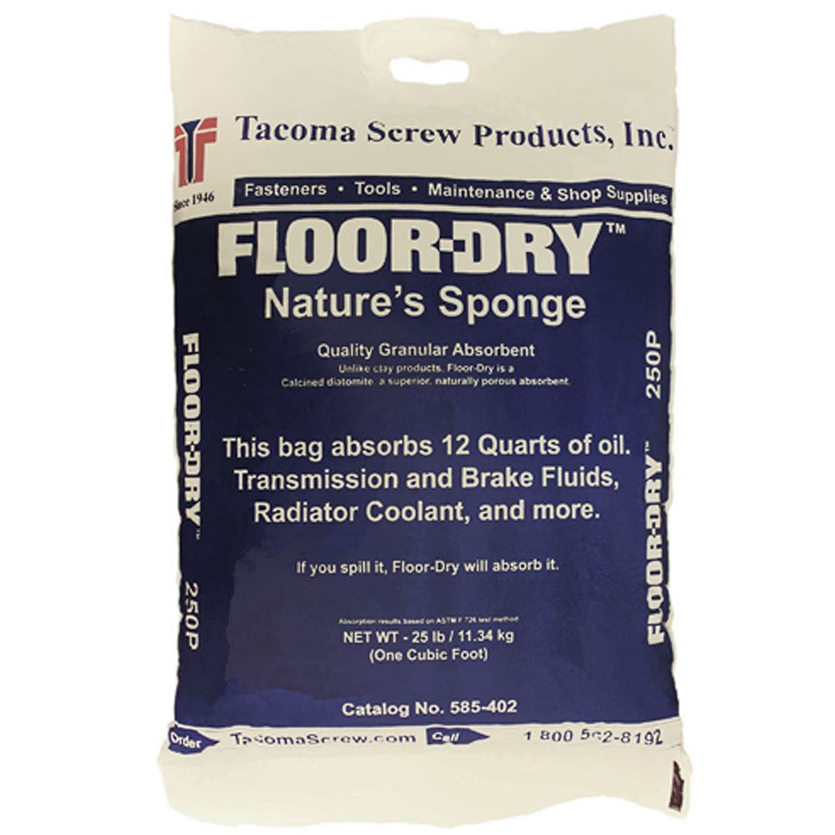 Tacoma Screw Products  Tacoma Screw Products™ Heavy Duty Absorbent Floor  Dry 25 lbs.