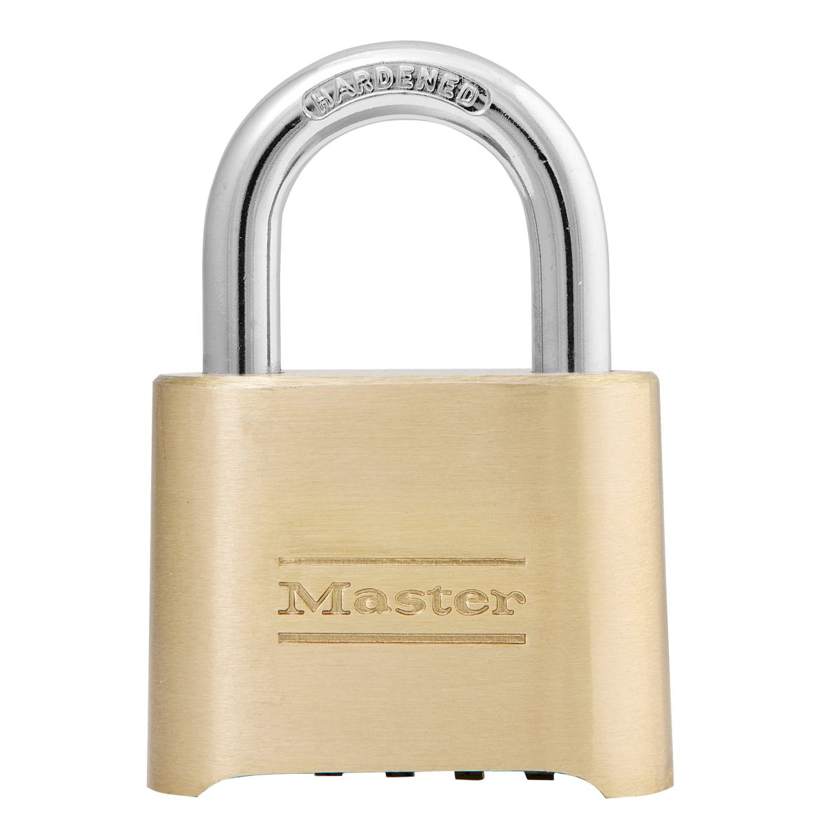 Master Lock 175 2" 4-Digit Combination Brass Padlock 1" Shackle