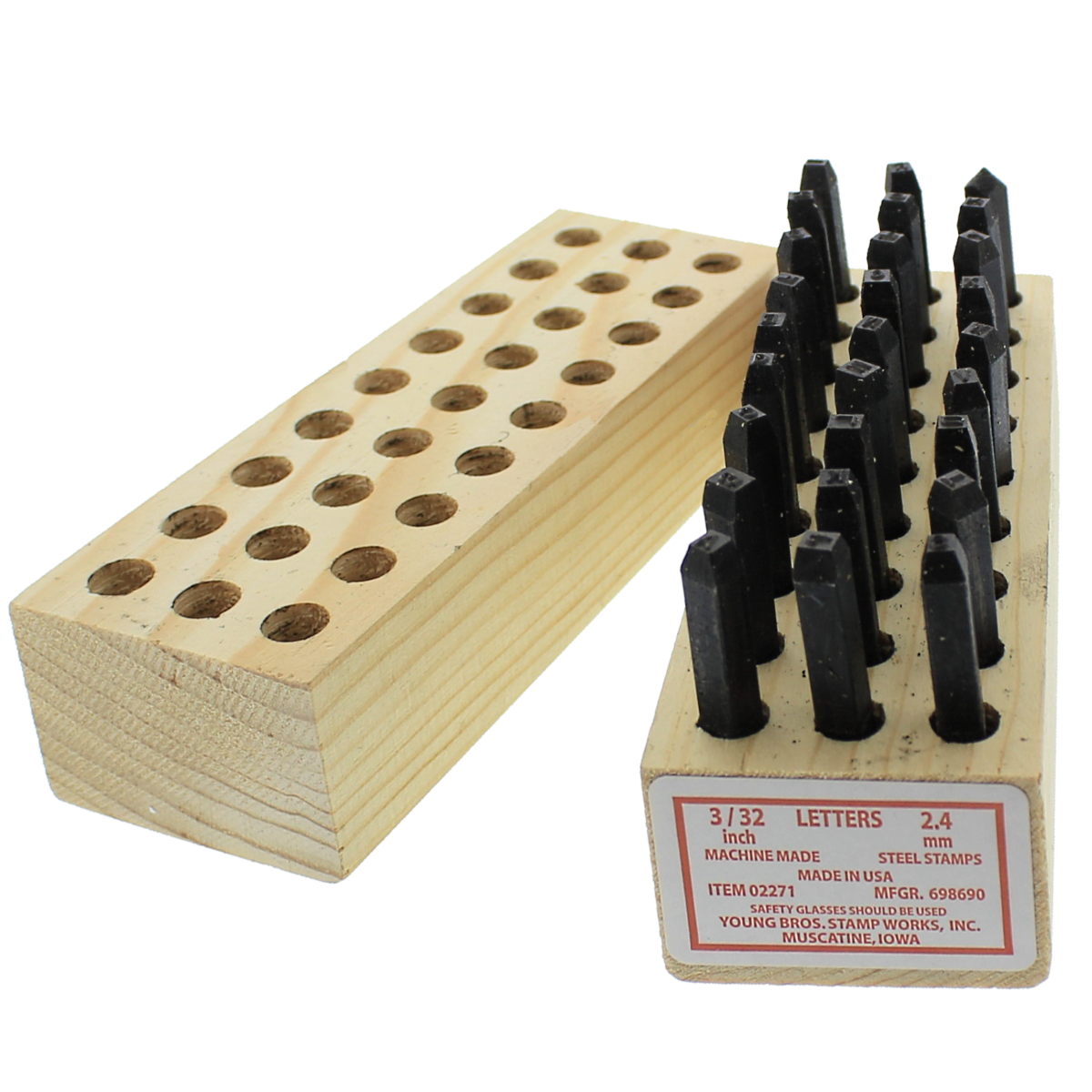 3/32" x 1/4" x 2-3/8" Steel Stamp Letter Set