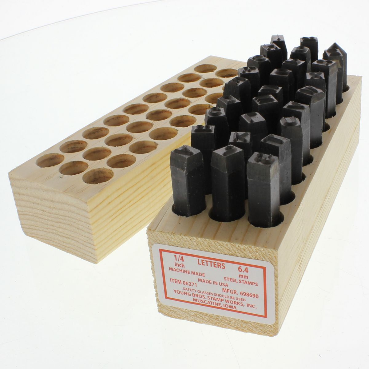 1/4" x 3/8" x 2-5/8" Steel Stamp Letter Set