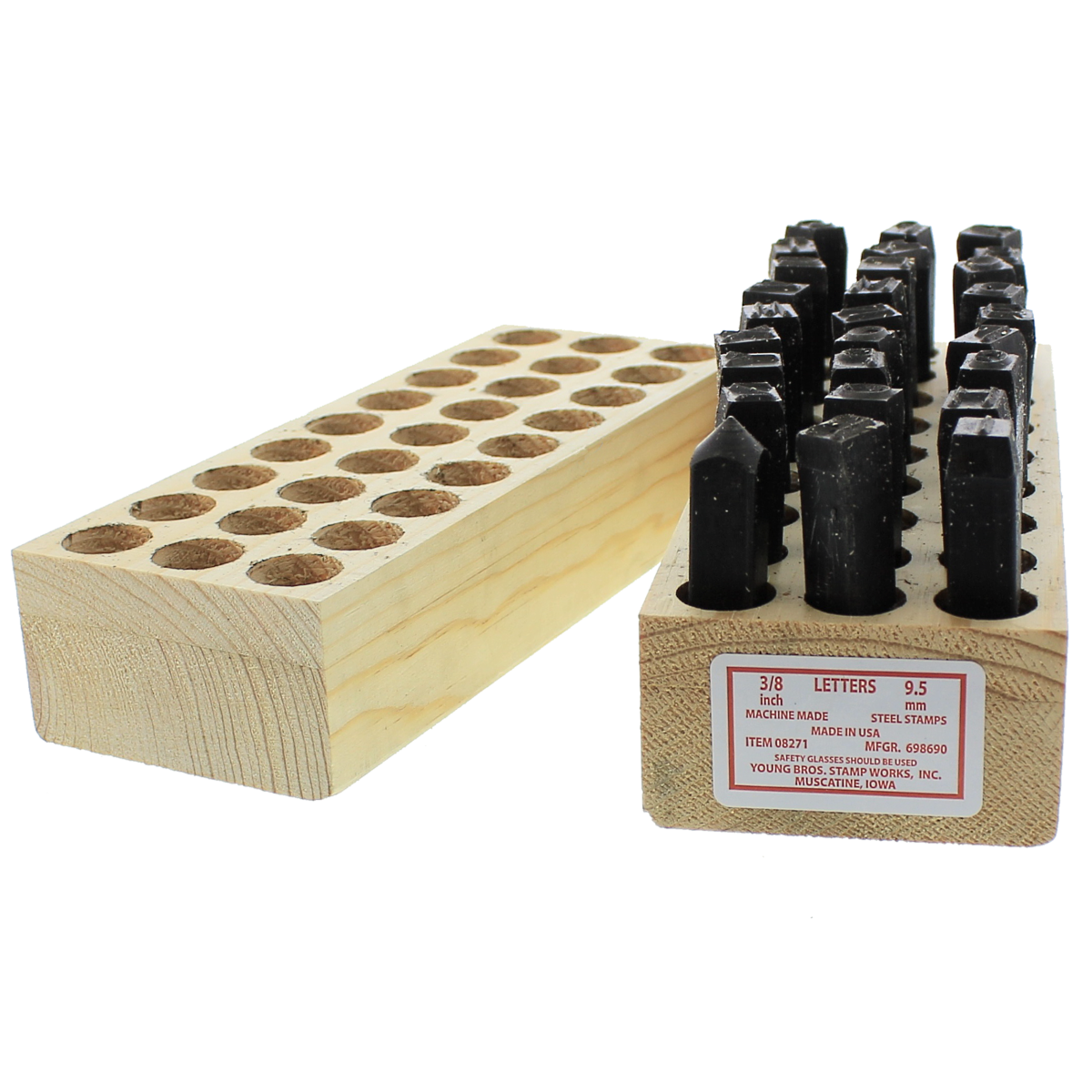 3/8" x 1/2" x 2-7/8" Steel Stamp Letter Set