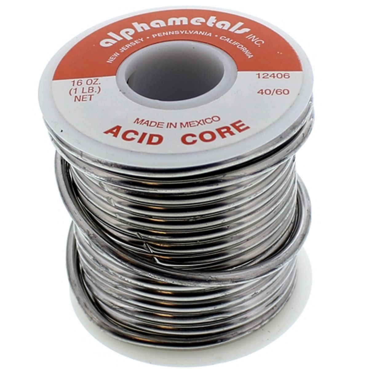 40/60 Acid Core Solder, 1 lb