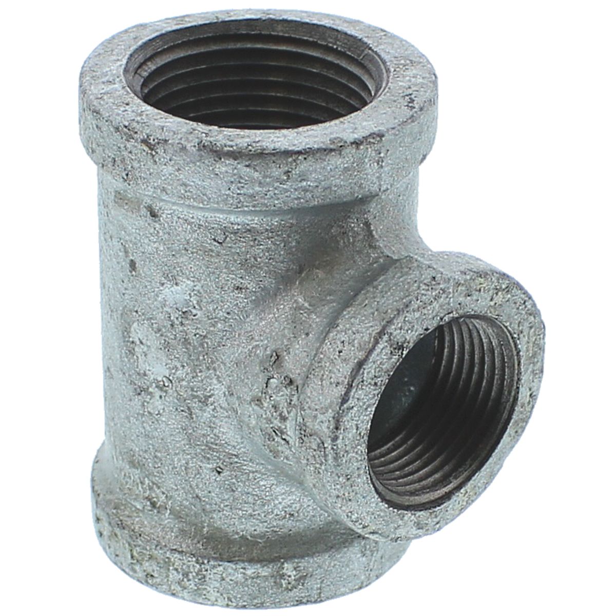 1-1/2" x 1-1/2" x 3/4" Reducing Branch Tee — Galvanized Malleable (Schedule 40)