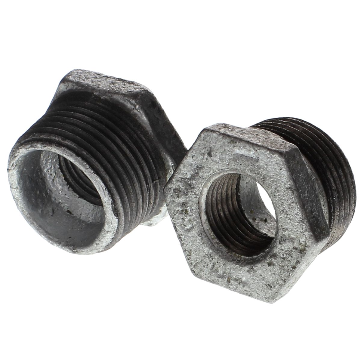 1-1/2" x 3/4" Hexagon Bushing — Galvanized Malleable (Schedule 40)