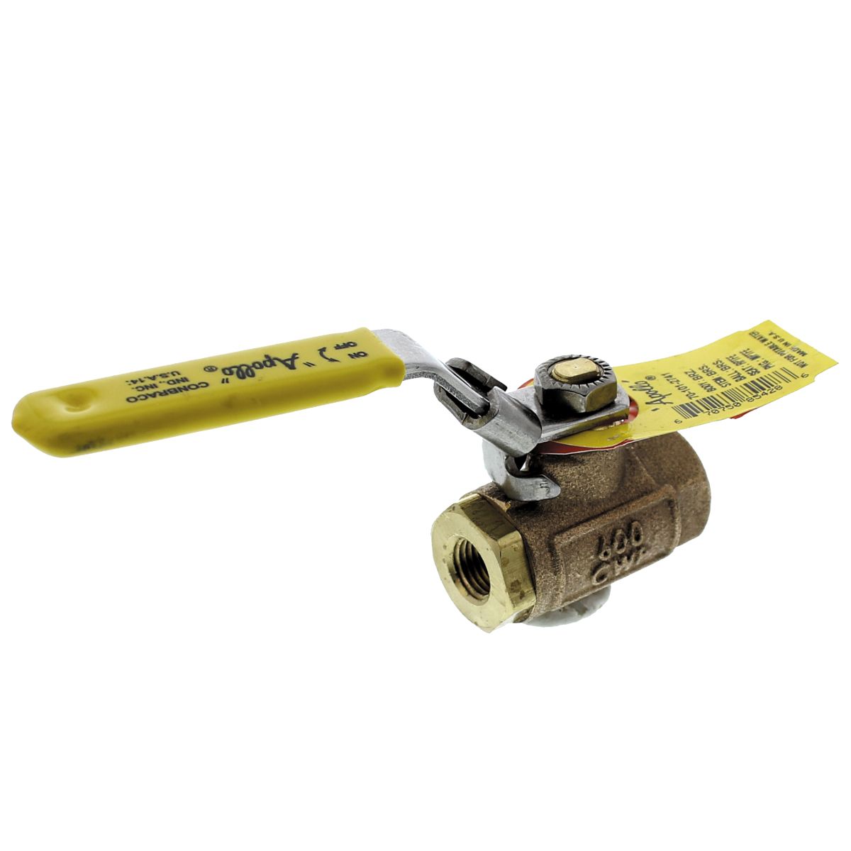 1" Bronze Ball Valve — Lock Handle with Bleeder Valve