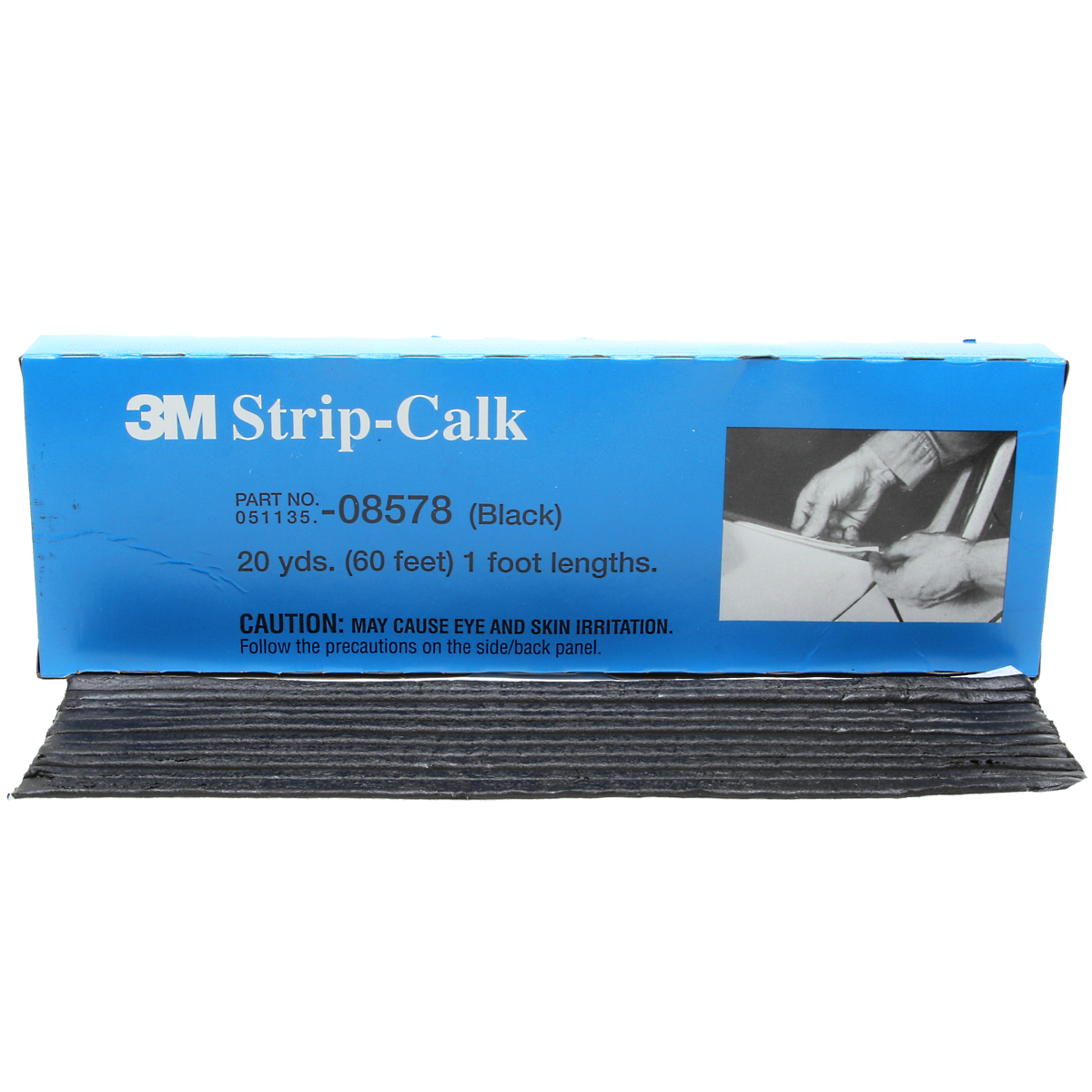 3M™ 08578 Black Strip-Calk, 1 ft. Strips 60/Box