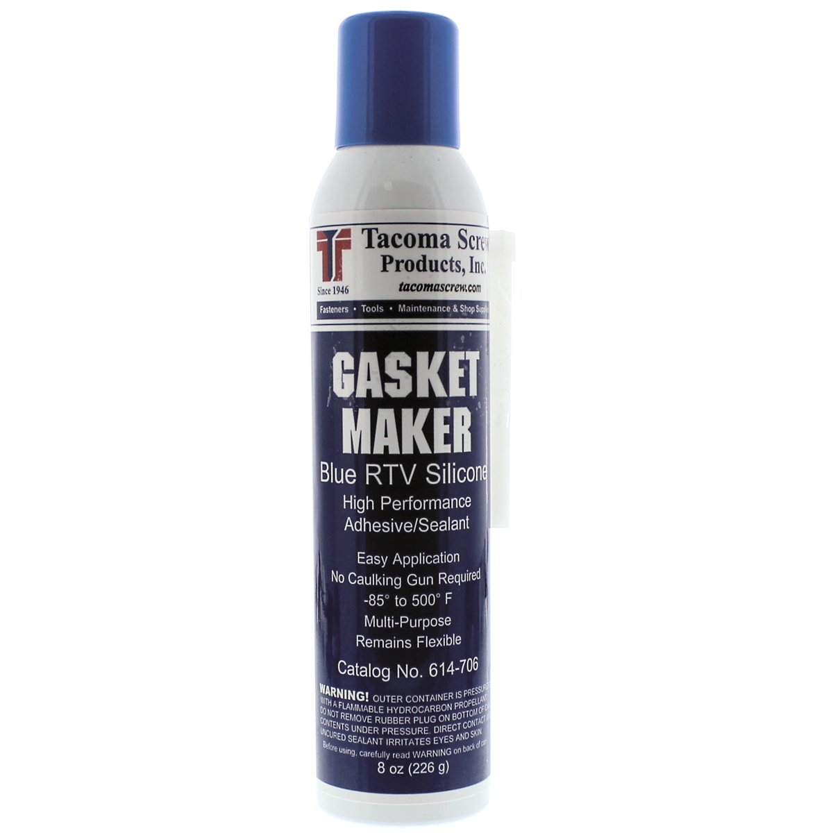 Tacoma Screw Products™ RTV Silicone Gasket Maker Blue — 8 oz. Pressurized Can