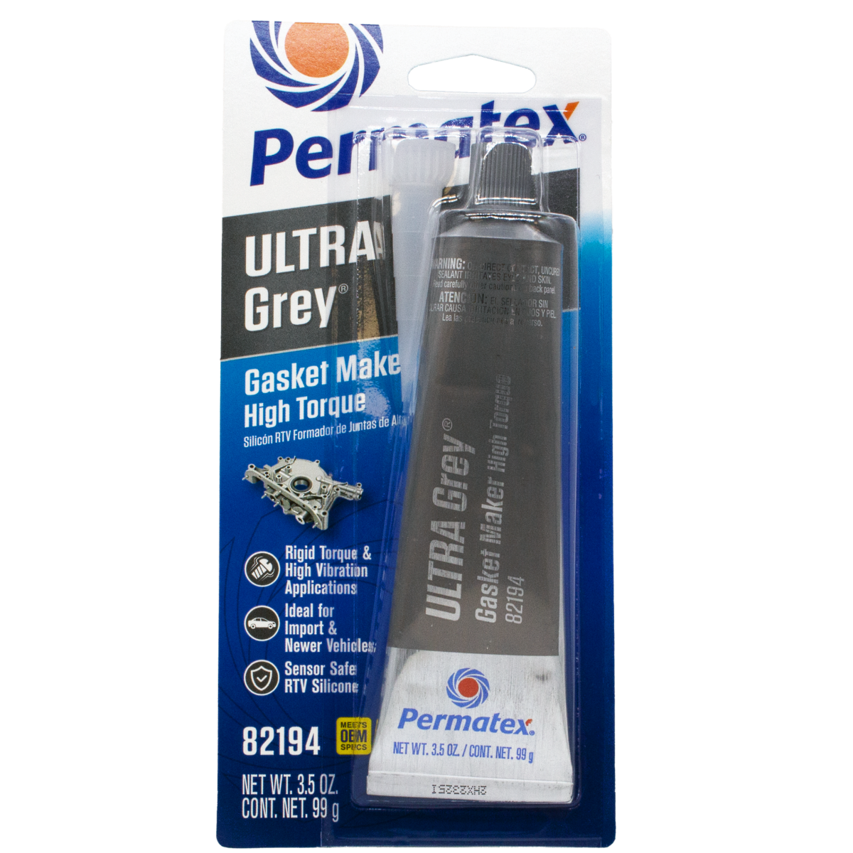 Permatex® Ultra Grey® RTV Silicone Gasket Maker — 3.5 oz. Tube