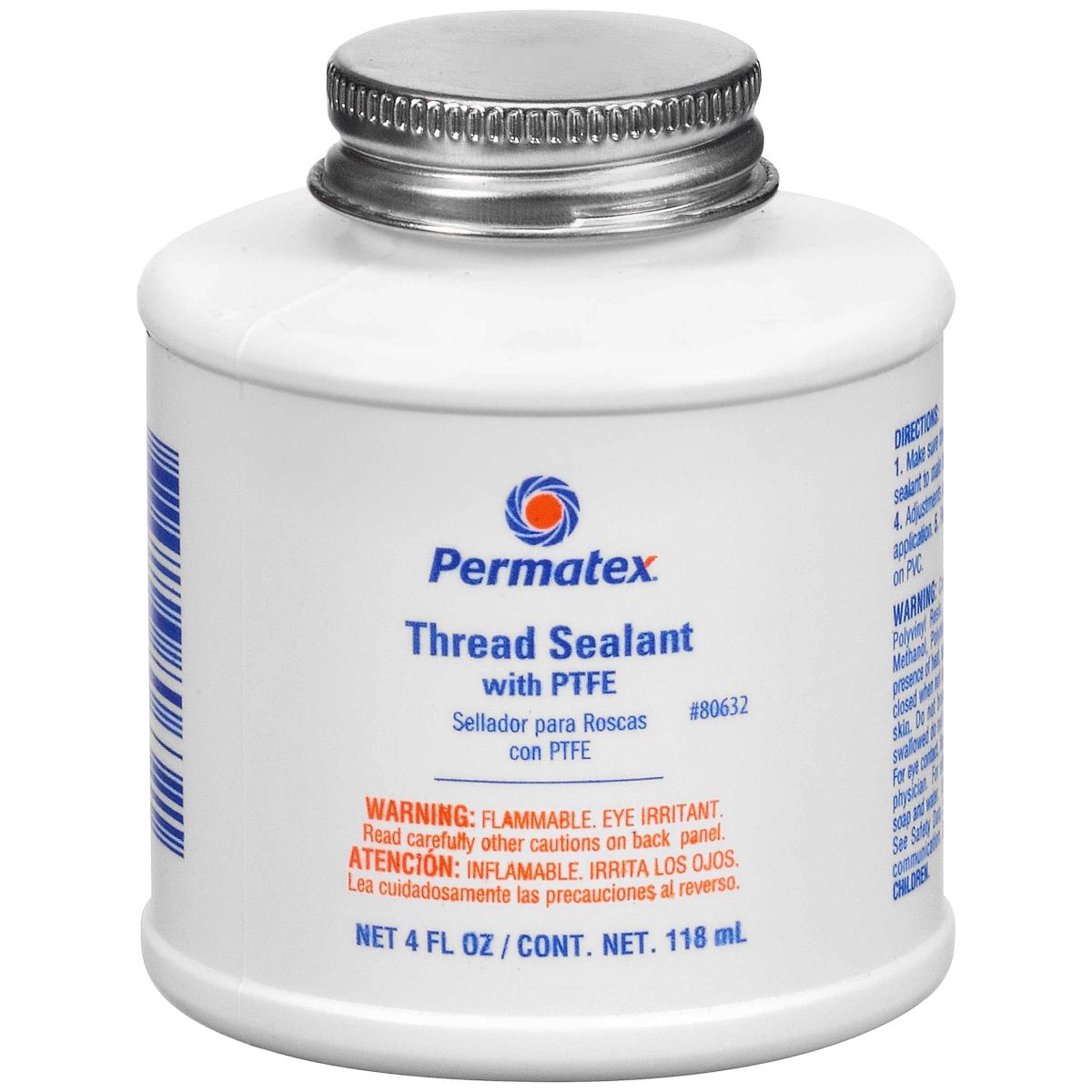 Permatex® Thread Sealant with PTFE — 4 oz. Brush Top Can