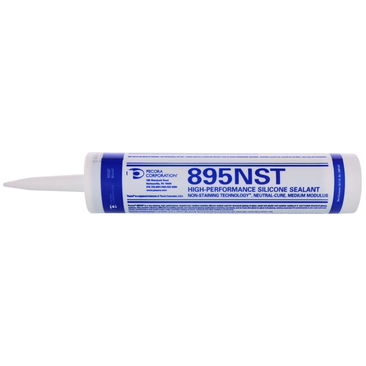 Pecora 895NST Structural Silicone Glazing & Weatherproofing Sealant - 10.1 oz. Cart. Classic Bronze
