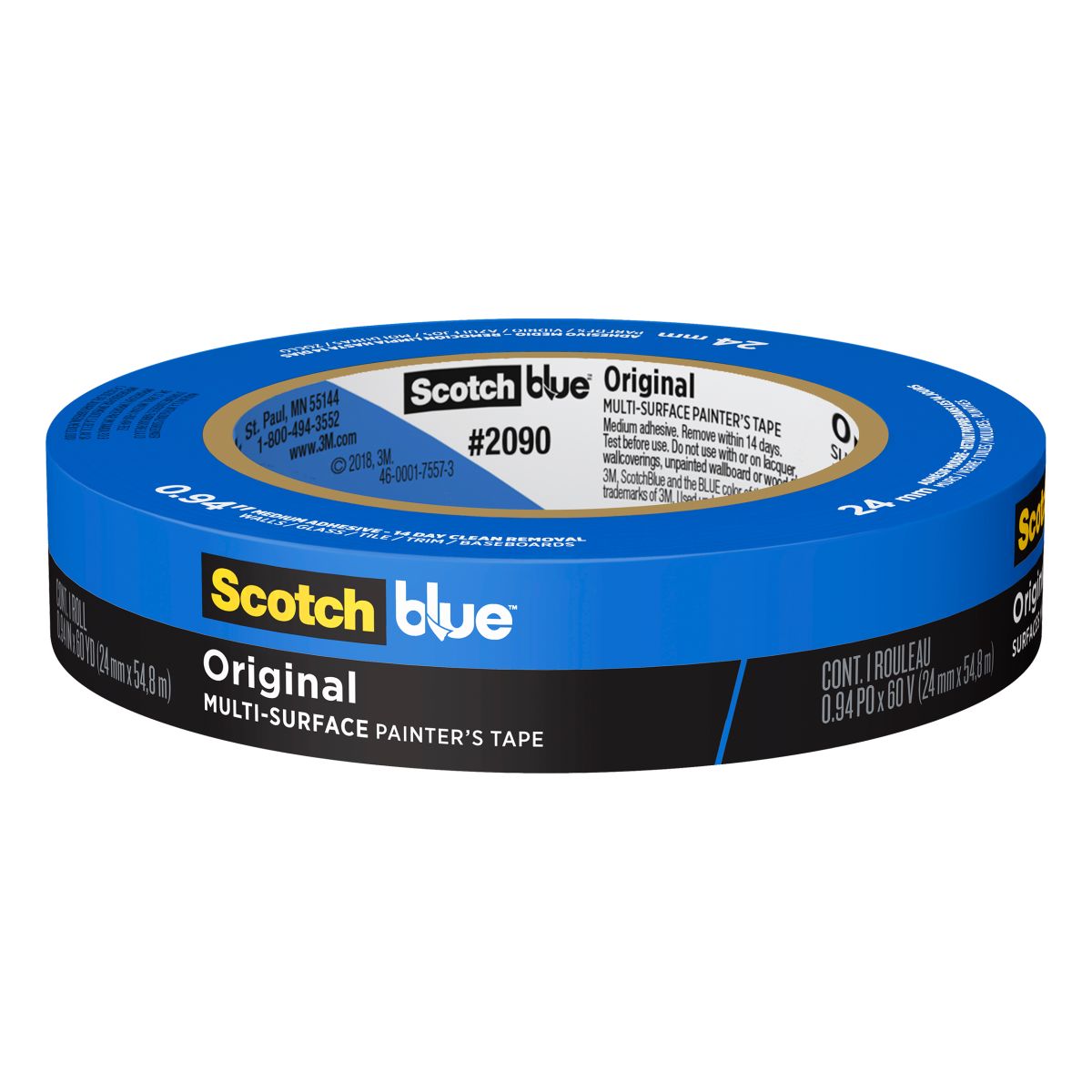 3M™ 2090 1" x 60 yds. ScotchBlue™ Painters Tape