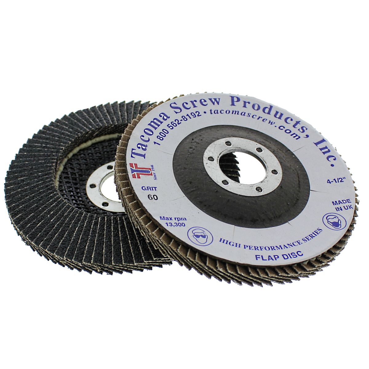 4-1/2" x 7/8" 60 Grit Type 29 Zirconium Flap Disc