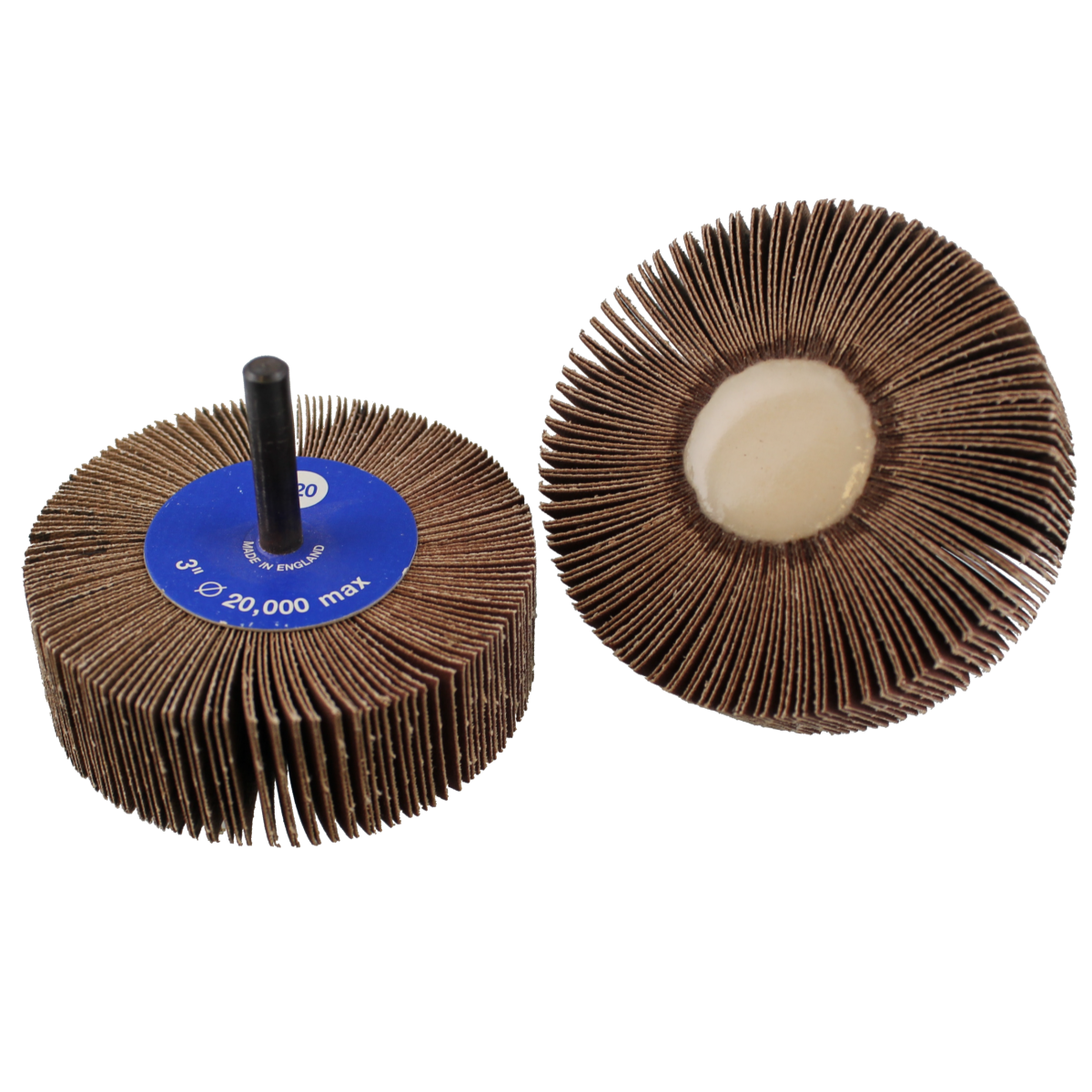 3" x 1" x 1/4" 320 Grit Premium Flap Wheel