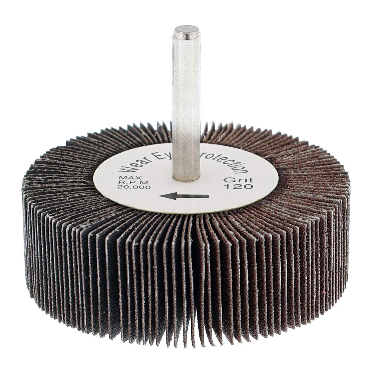 3" x 1" x 1/4" 120 Grit Premium Flap Wheel