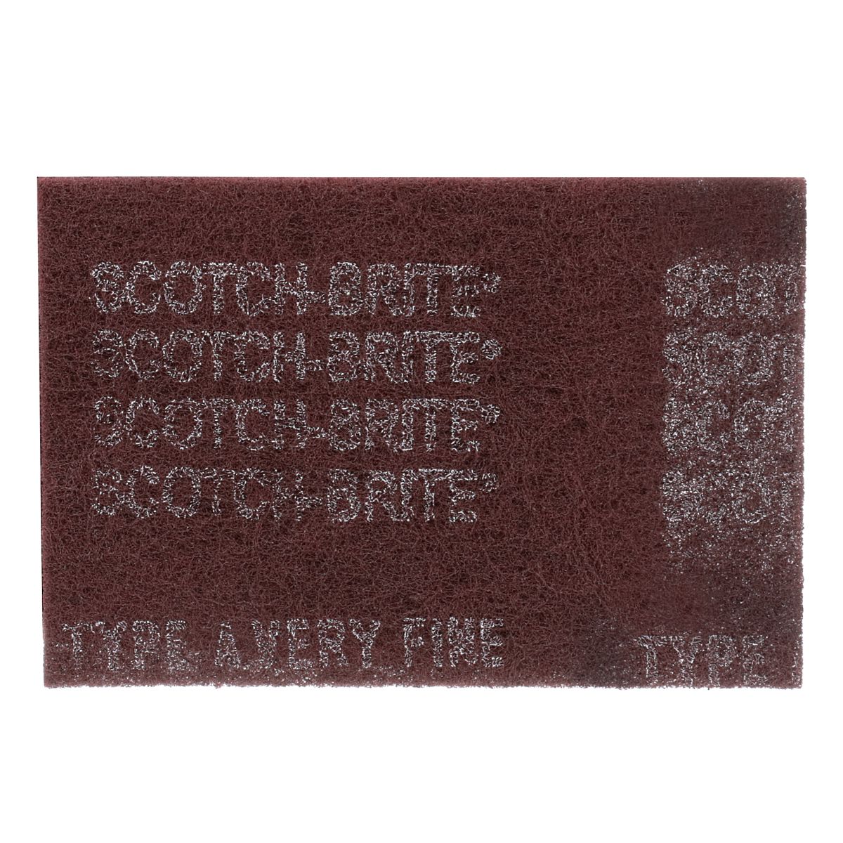 3M 7447 Scotch Brite Very Fine Maroon Hand Pad - 6" x 9"