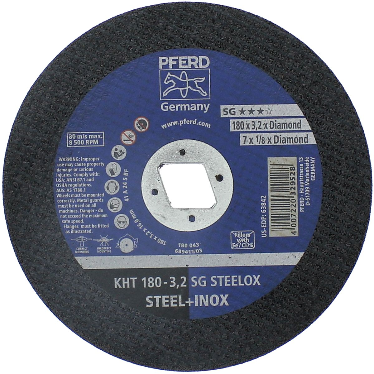 7" x 1/8" x 5/8" Type 1 Cut-Off Wheels for Ferrous Metals