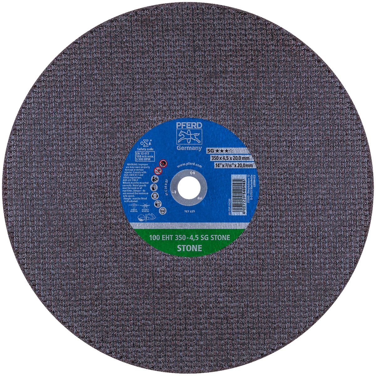 14" x 1/8" x 20 mm Type 1 Cut-Off Wheels for Masonry