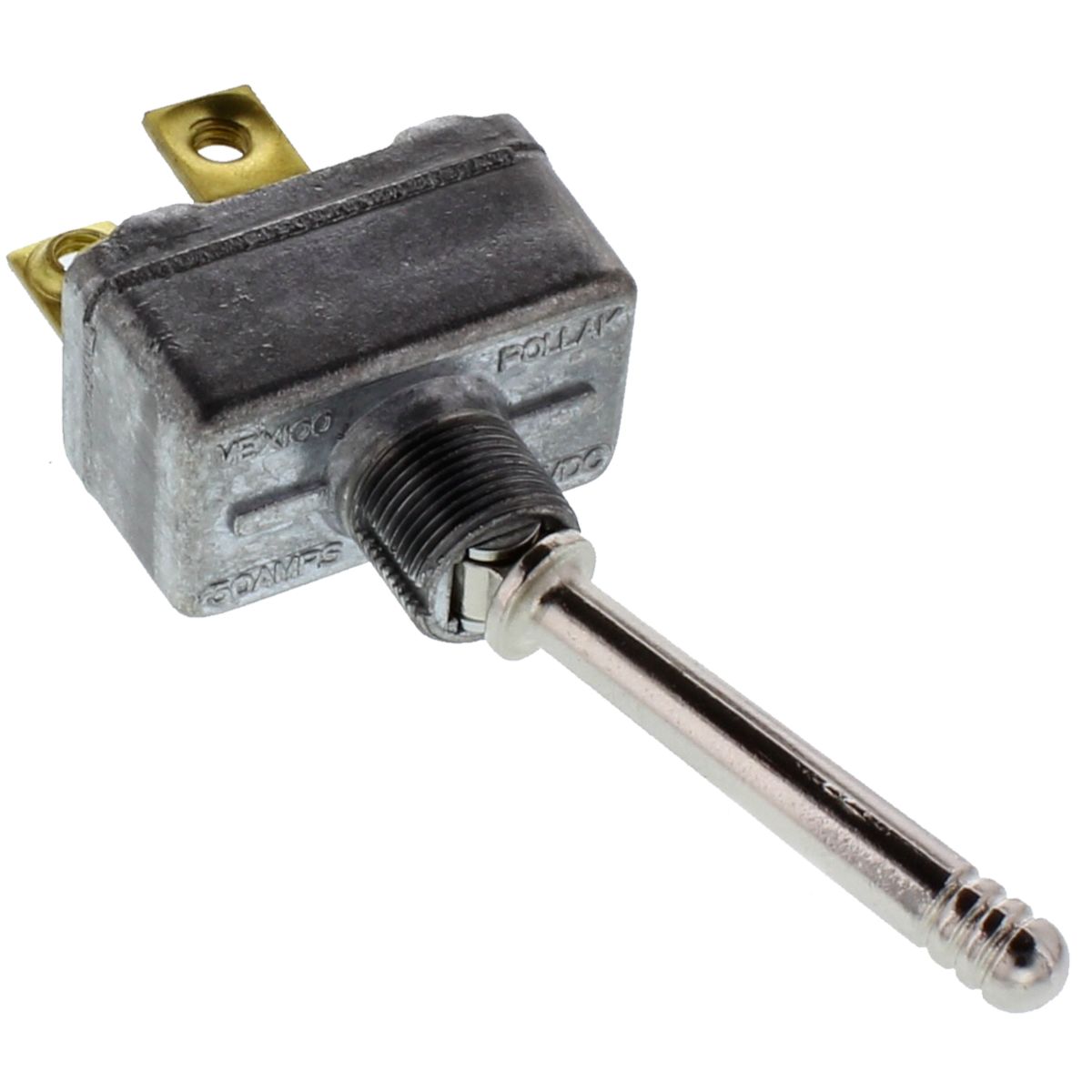 On-Off 12V 50 Amp Toggle Switch — 2 screw; 1.5" chrome handle