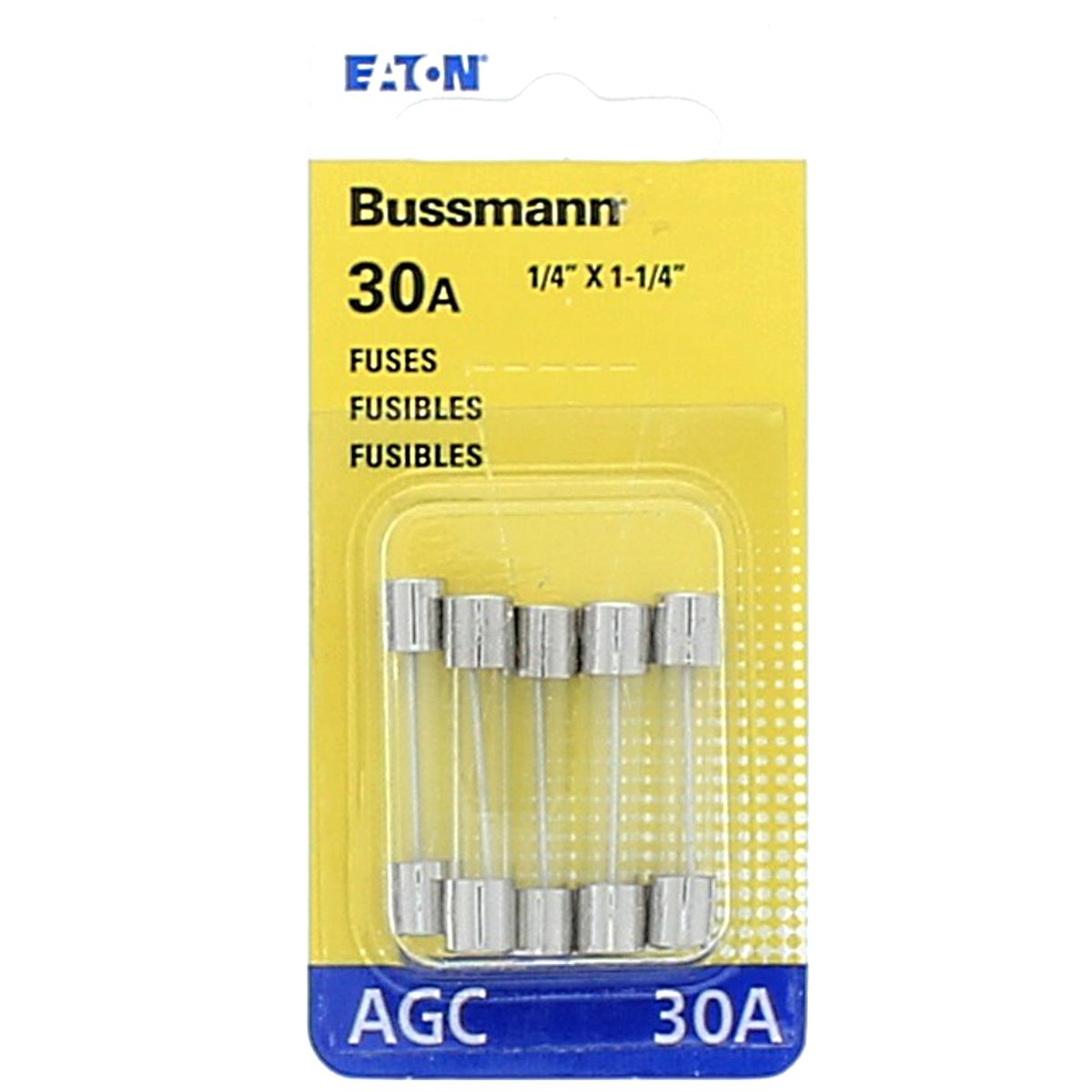 30 Amp AGC Automotive Fuses 5/PK