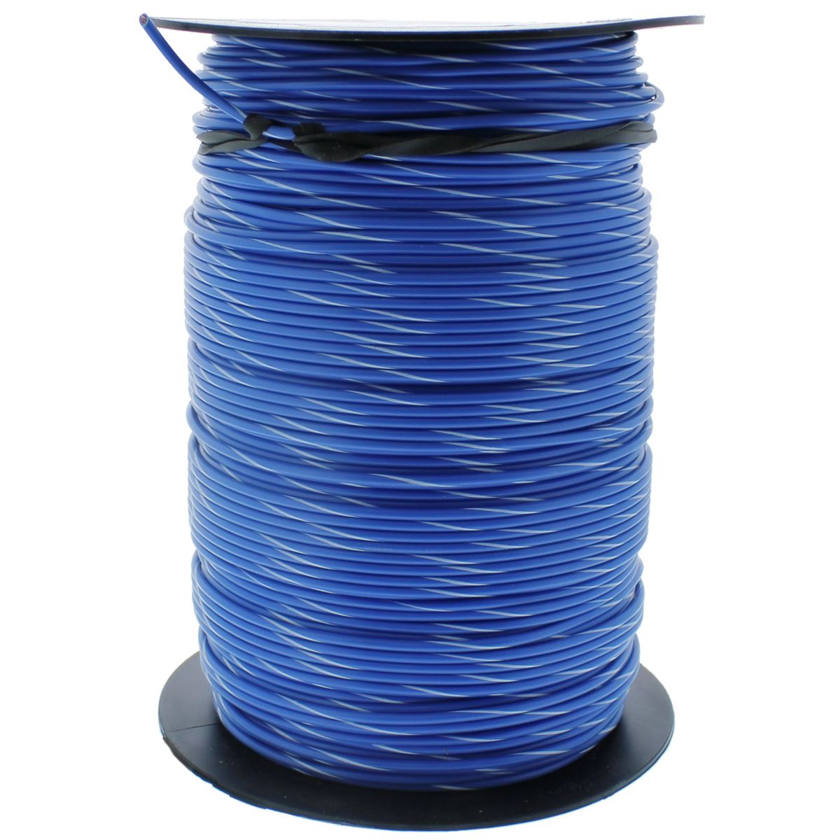 14 AWG x 1000 ft. Primary Wire - Single Conductor - Blue with White Stripe 06508
