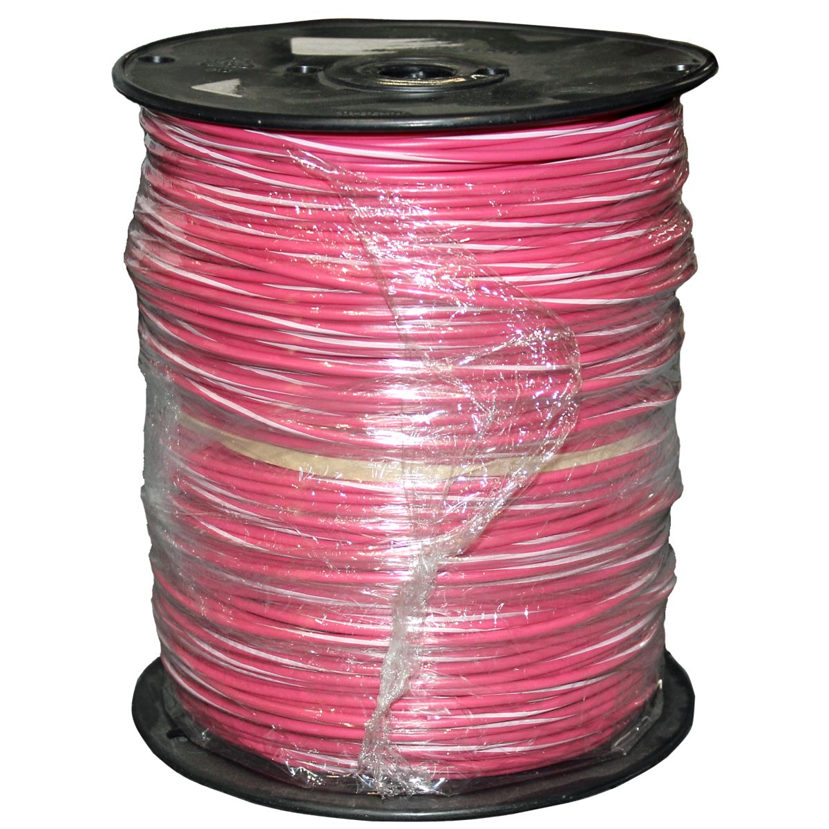14 AWG x 1000 ft. Primary Wire - Single Conductor - Pink with White Stripe
