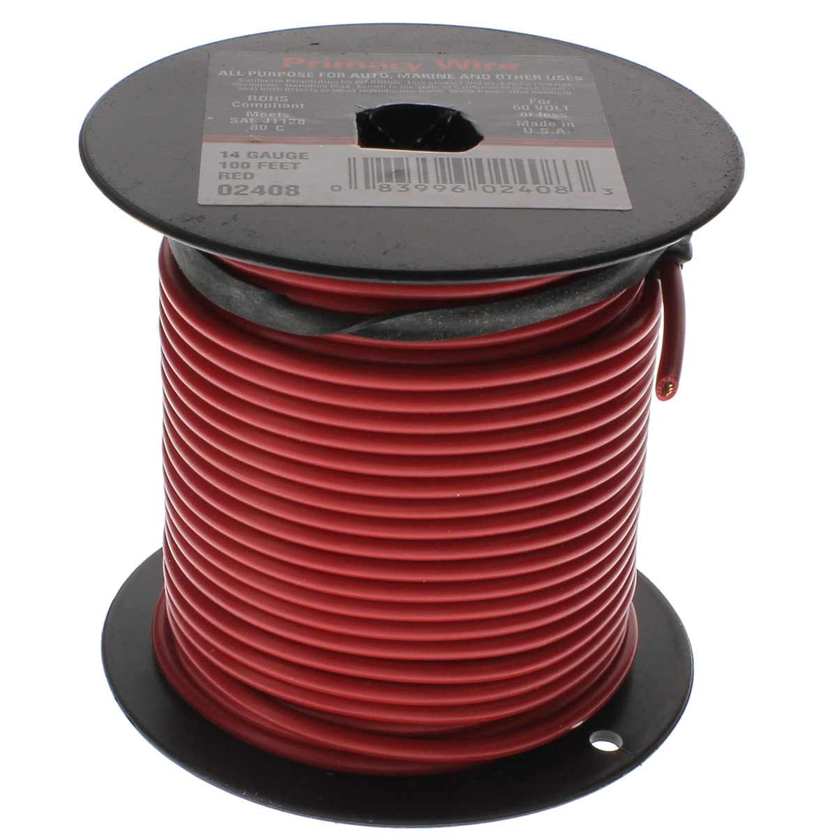 10 AWG x 100 ft. Primary Wire — Single Conductor — Red