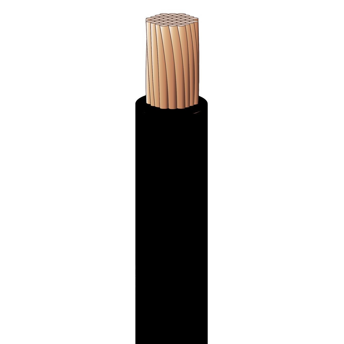 2/0 AWG .600" Starter Cable — Black