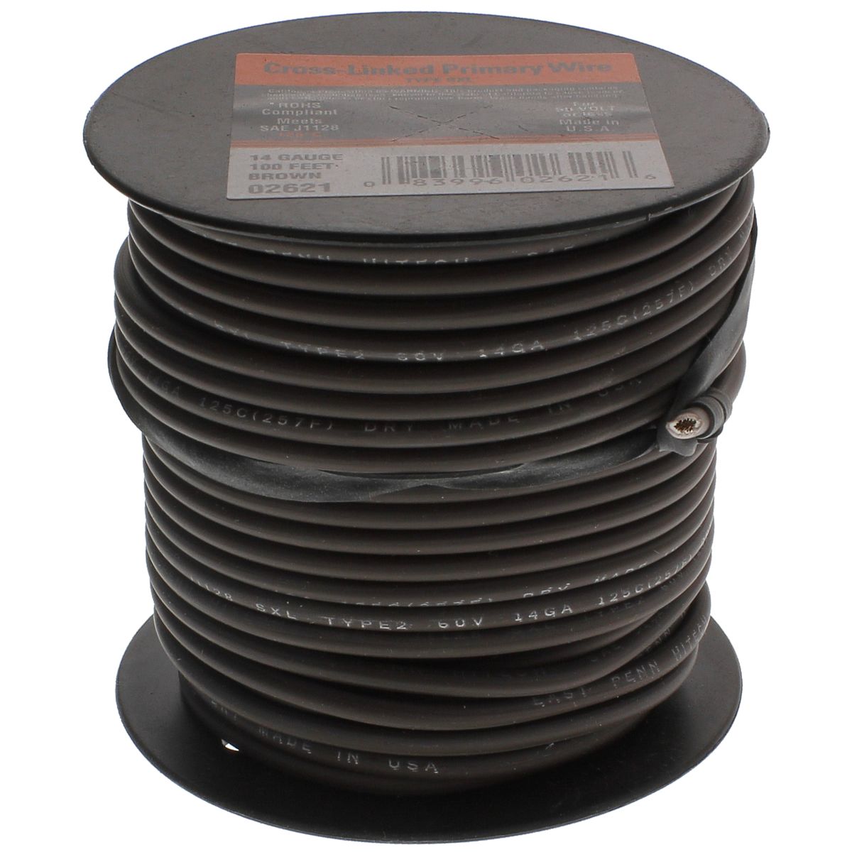 16 AWG SXL Cross Link Wire — Black, 100 ft./Spool