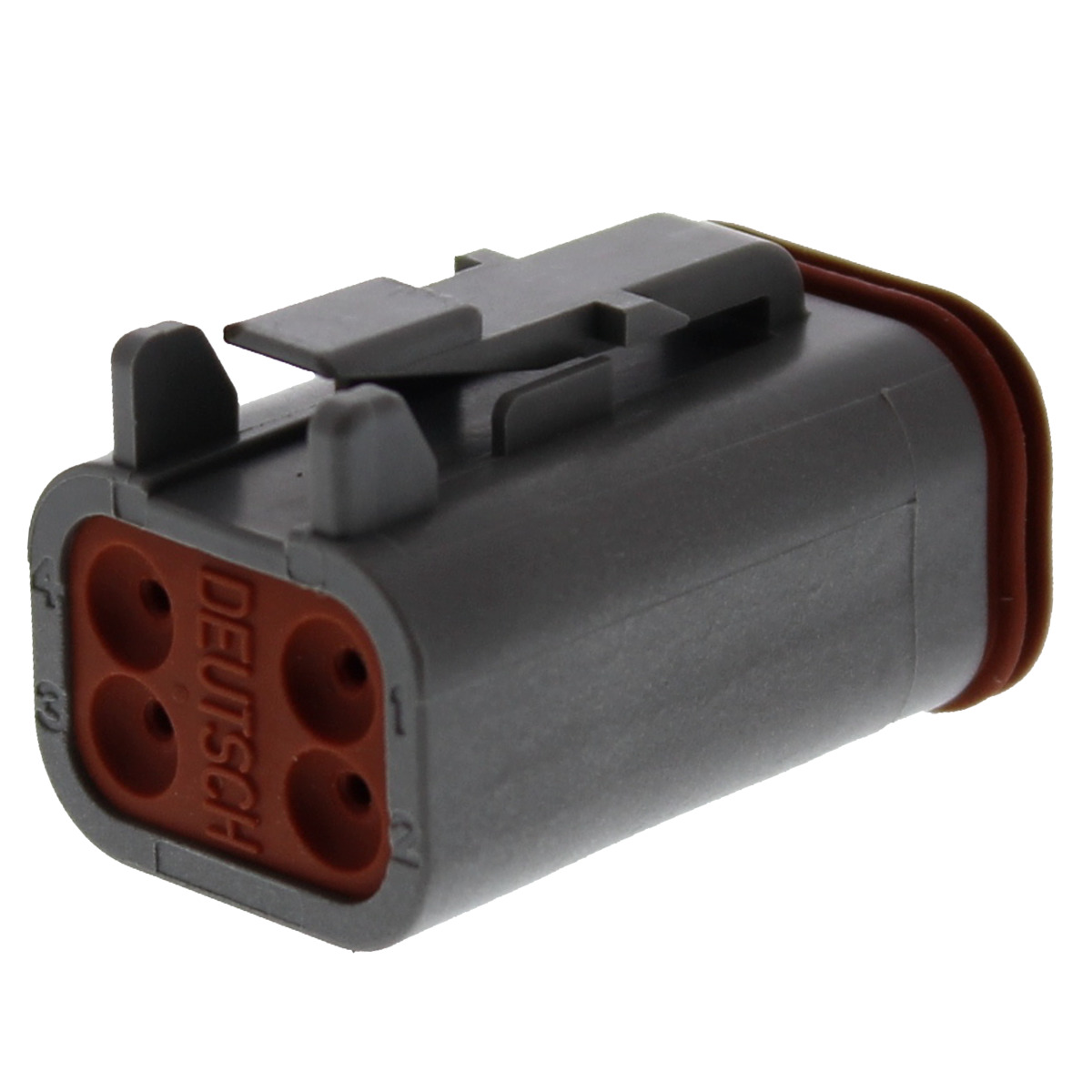Deutsch Connectors — DT Series DT06-4S 4-Cavity Connector Plug, Gray