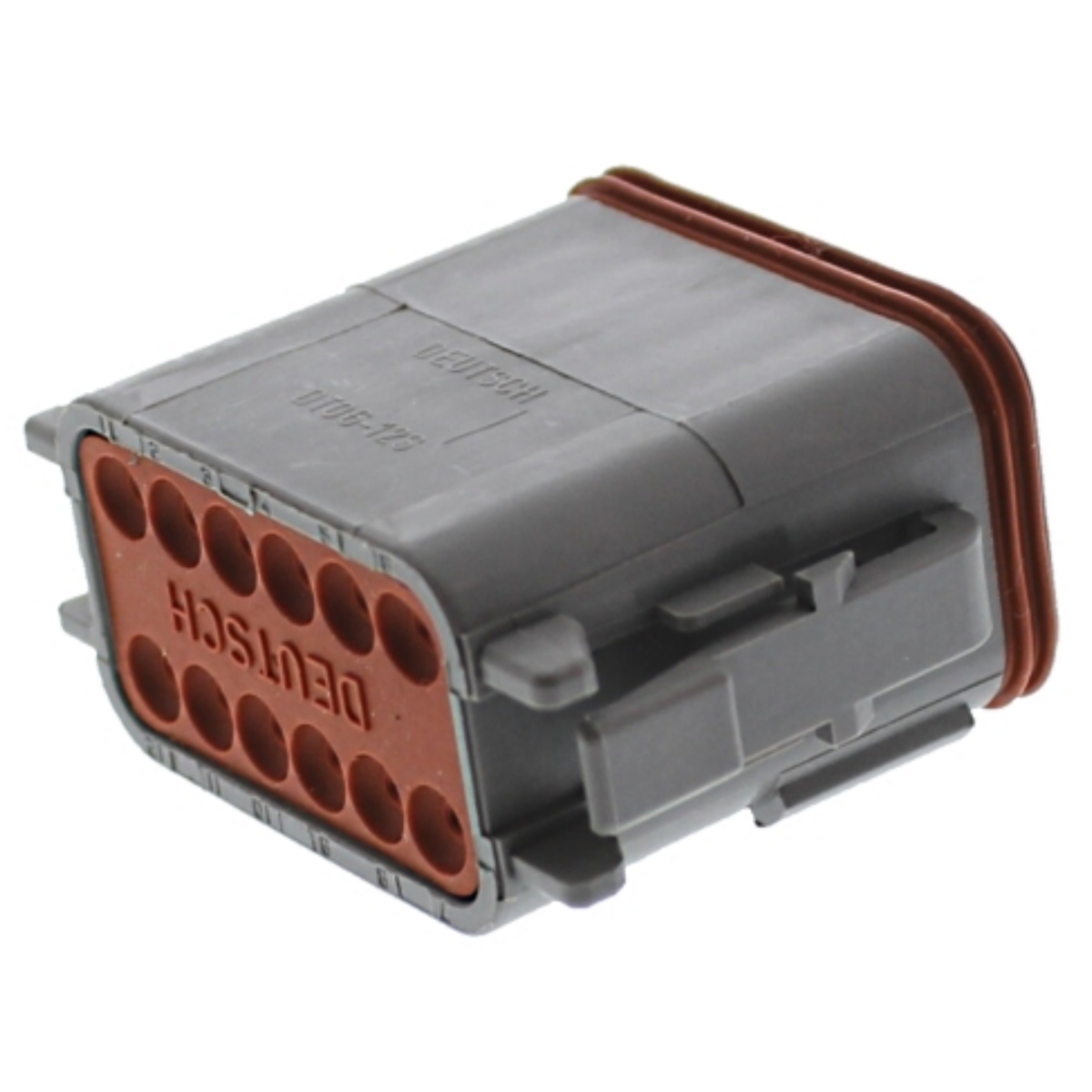Deutsch Connectors — DT Series DT06-12SA 12-Cavity Connector Plug, Gray