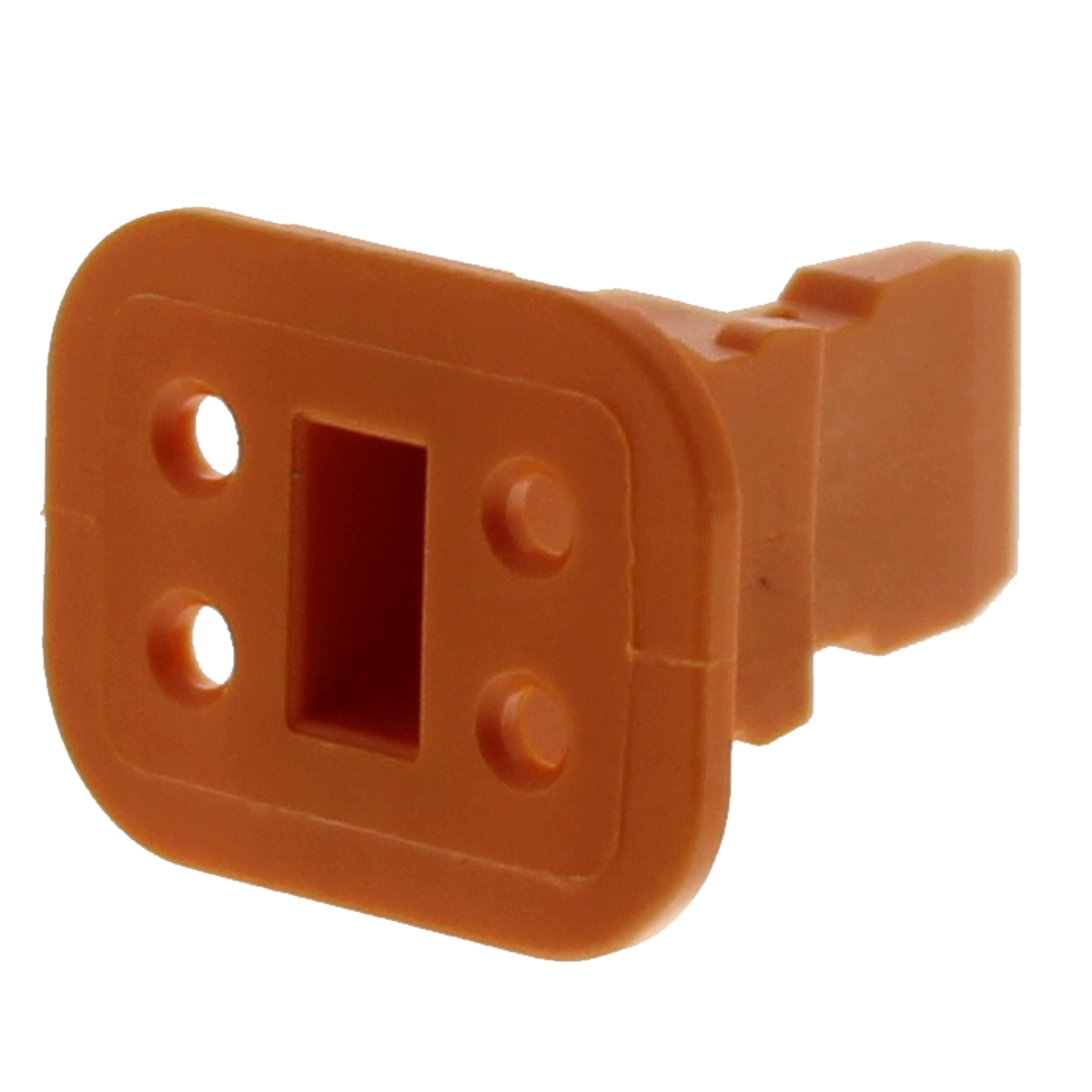 Deutsch Connectors — DT Series W4S 4-Cavity Connector Plug Wedgelock, Orange