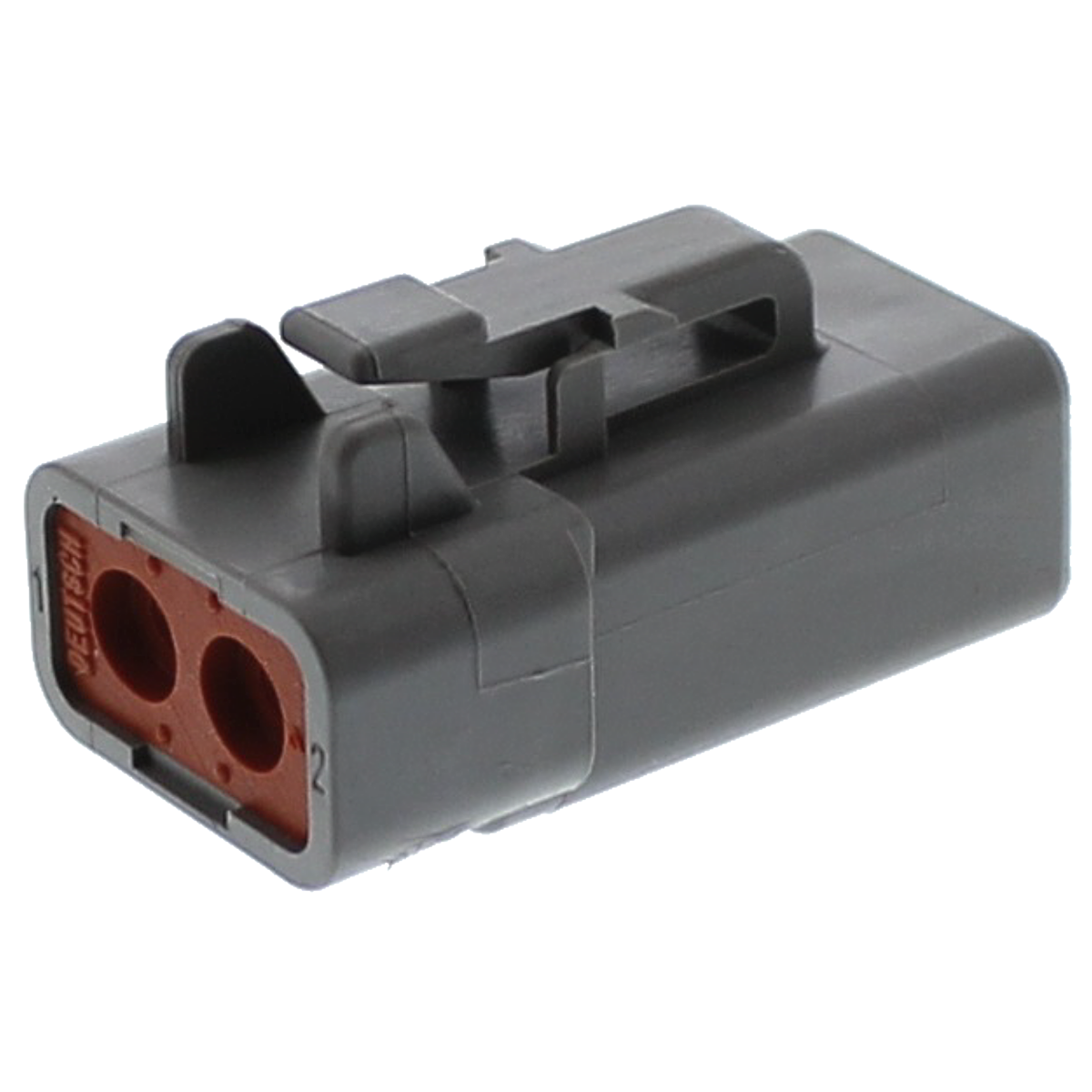 Deutsch Connector — DTP Series DTP06-2S 2-Cavity Connector Plug — Gray