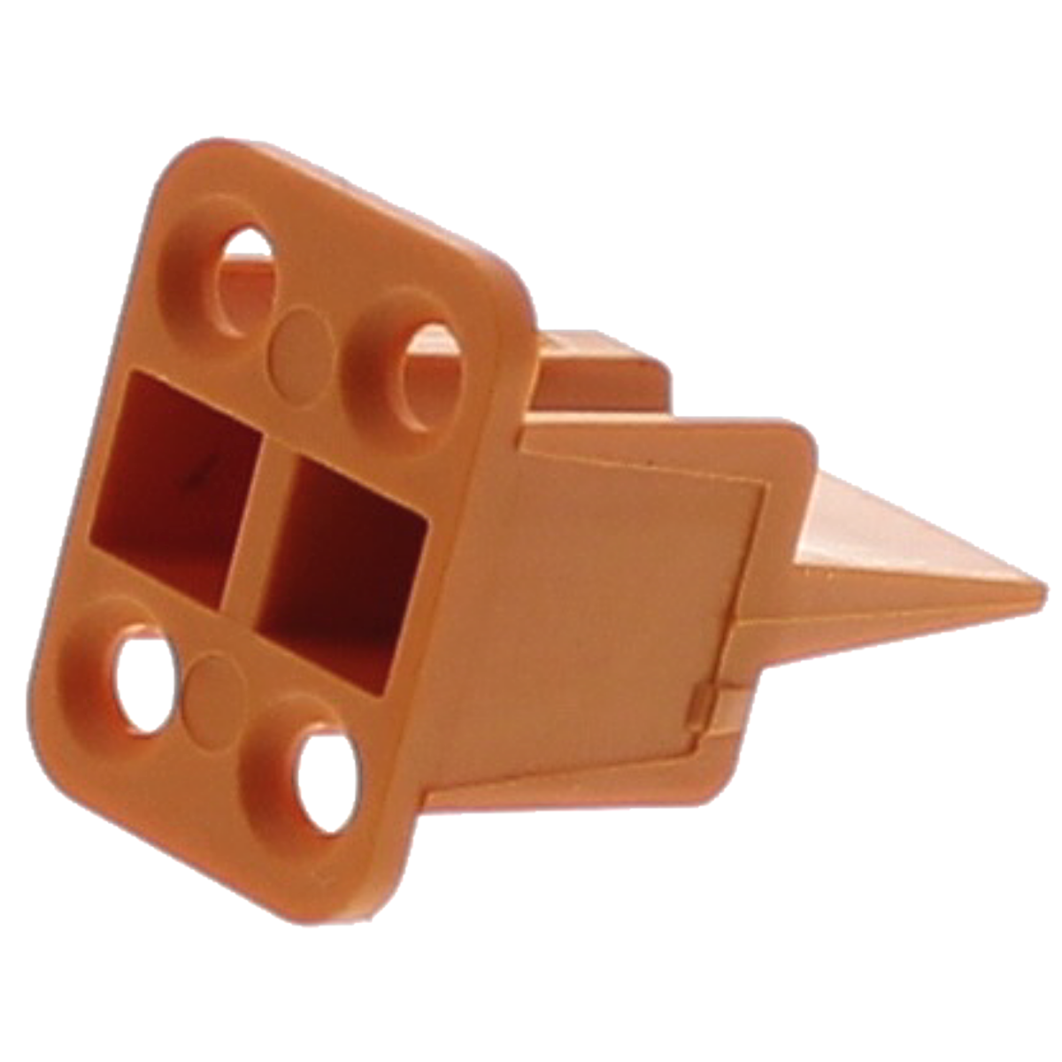 Deutsch Connector — DTP Series WP-4S 4-Cavity Connector Plug Wedgelock — Orange