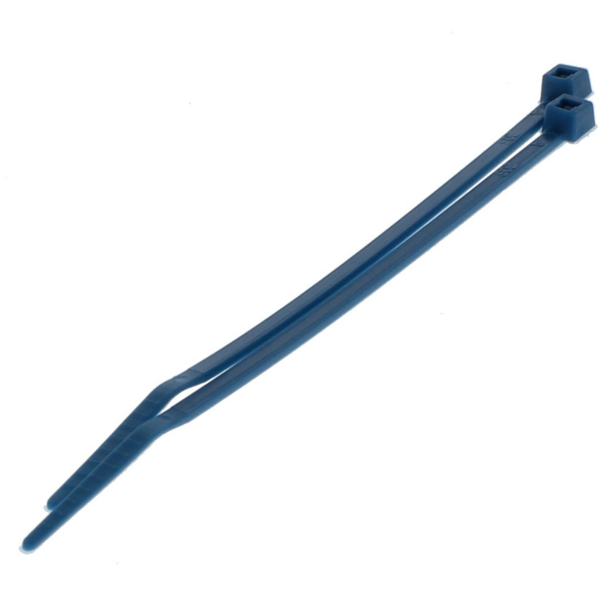 4" 18 lb Nylon Cable Tie  — Fluorescent Blue, 100/PKG