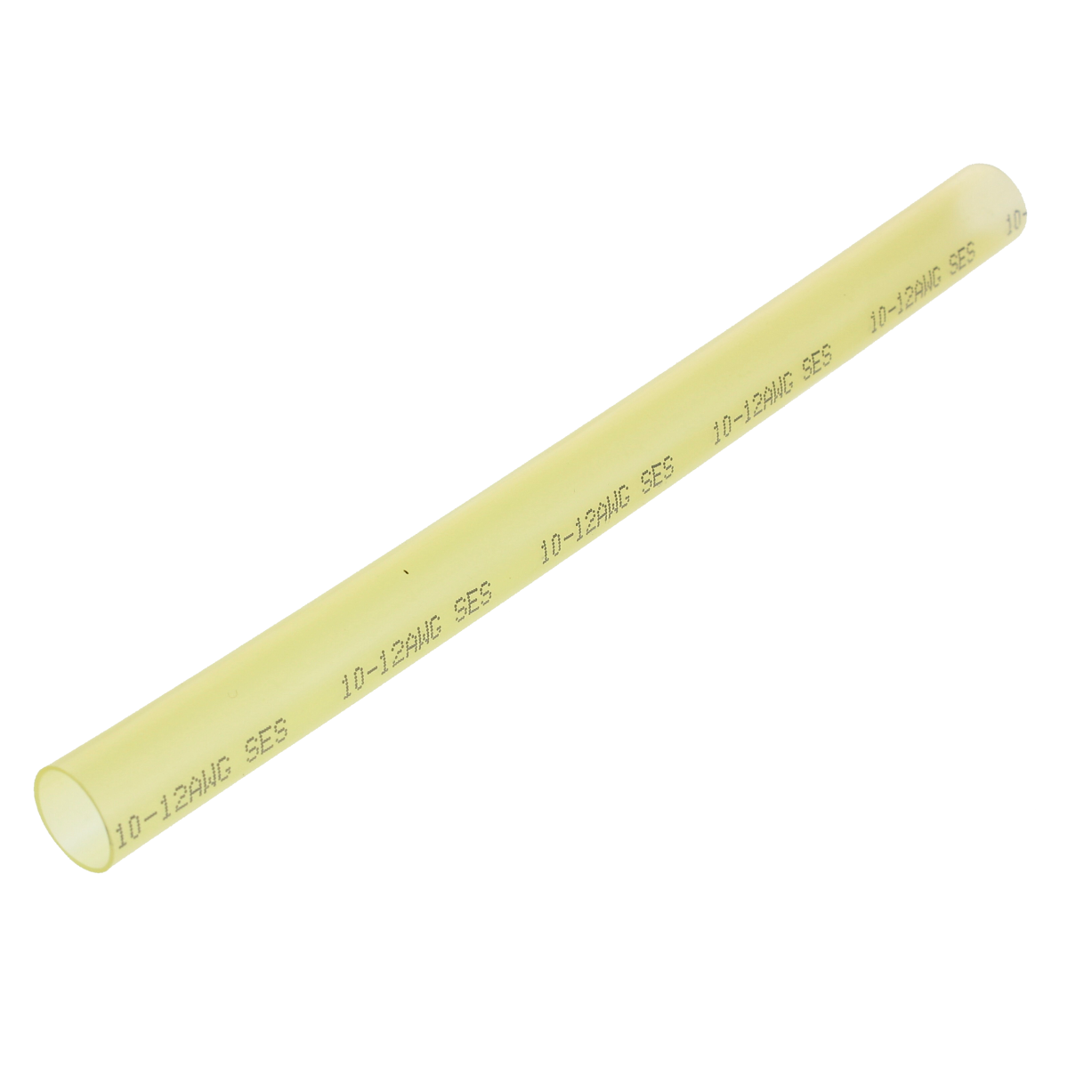 .360"-.100" x 6" 12-10 AWG Semi-Rigid Heat Shrink Tube with Sealant, Yellow 10/PKG