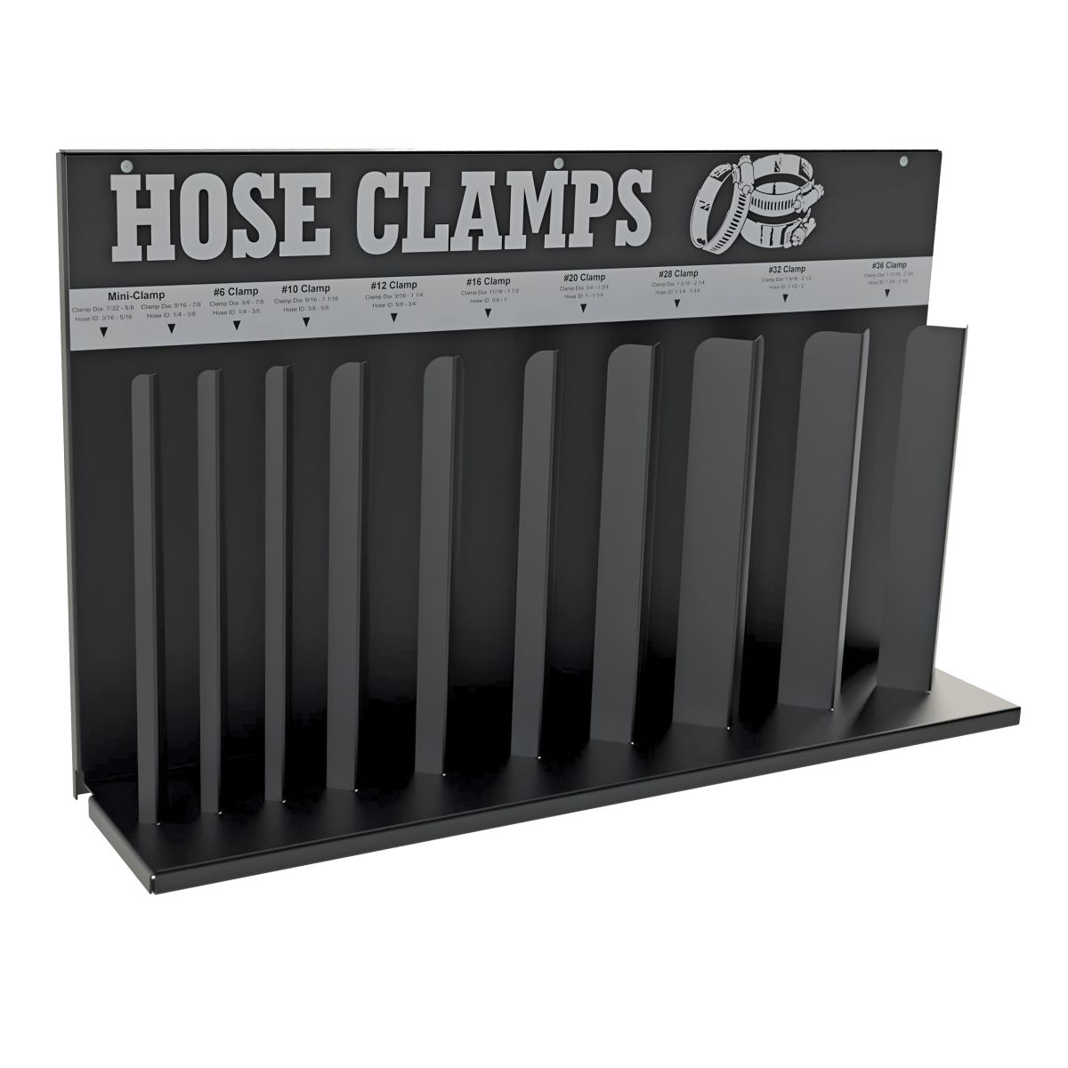 Durham 906 10-Loop Hose Clamp Rack